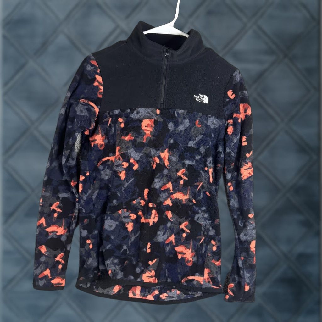 The North Face The North Face Pullover Womens Small Black Camo 1/4 Zip Fleece Hiking Outdoor Size S / US 4 / IT 40 - 1 Thumbnail