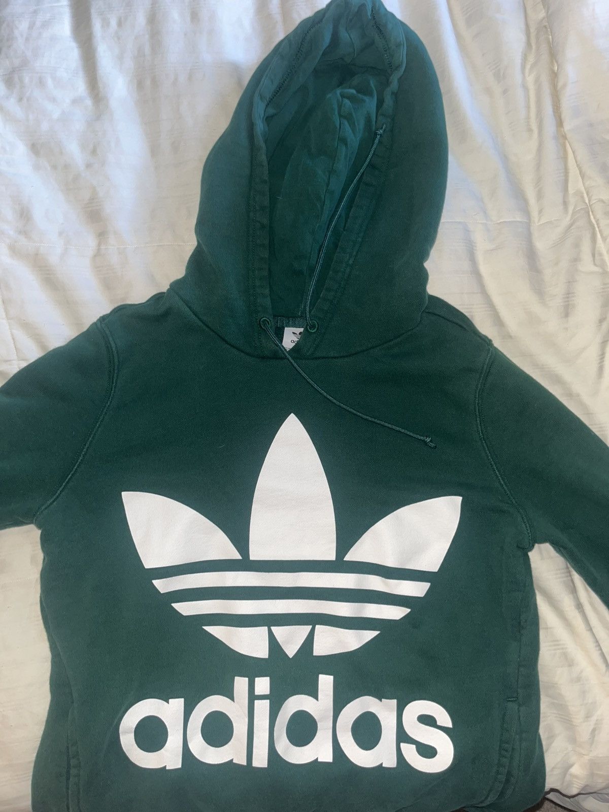 Adidas Green and white Adidas hoodie Size US S / EU 44-46 / 1 - 1 Thumbnail