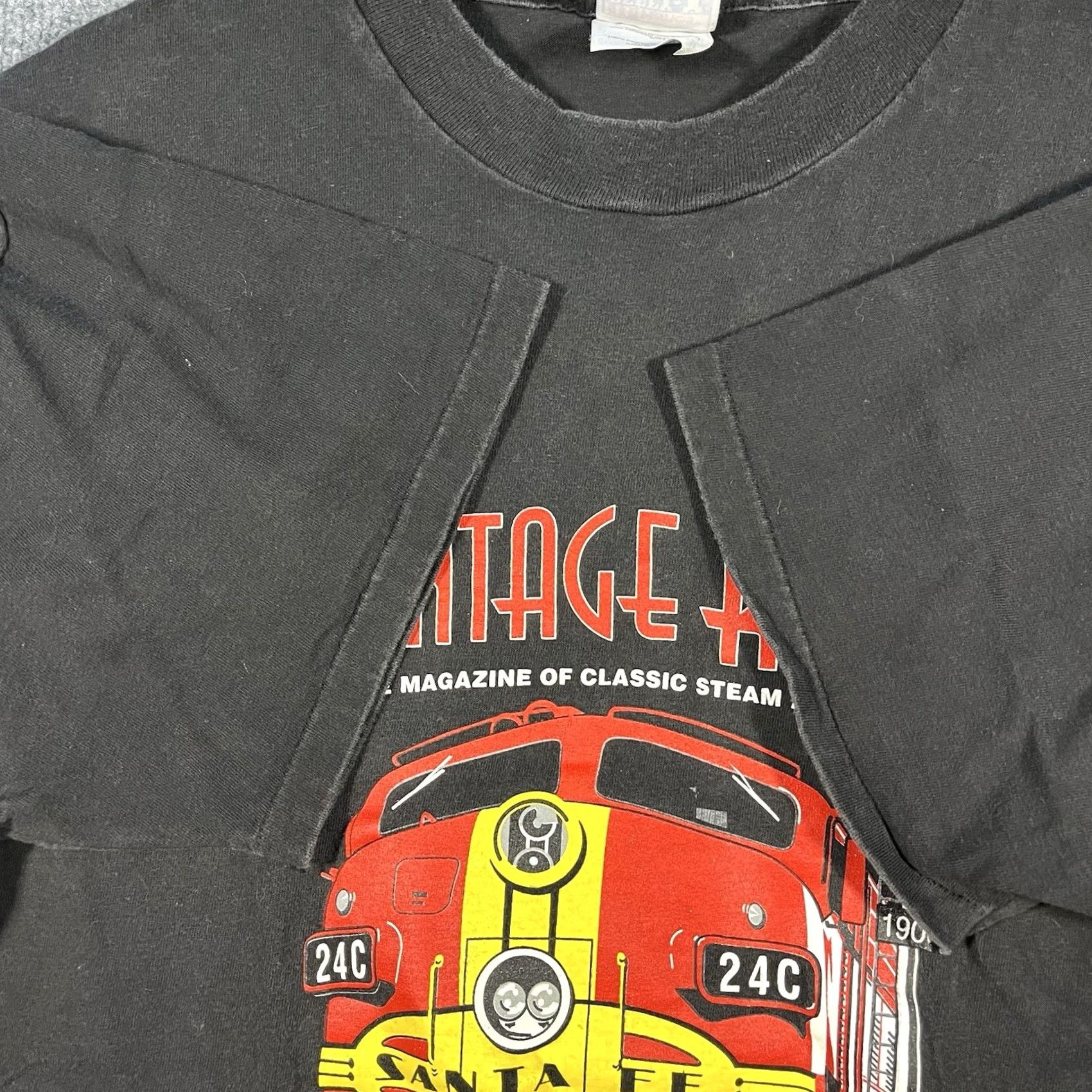 Hanes VINTAGE Hanes T-Shirt XL Black 90s Rebel Rails Single Stitch Crew Neck Short Sleeve Unisex Adults Transportation Retro 90s Classic Logo Made in USA Size US XL / EU 56 / 4 - 4 Thumbnail