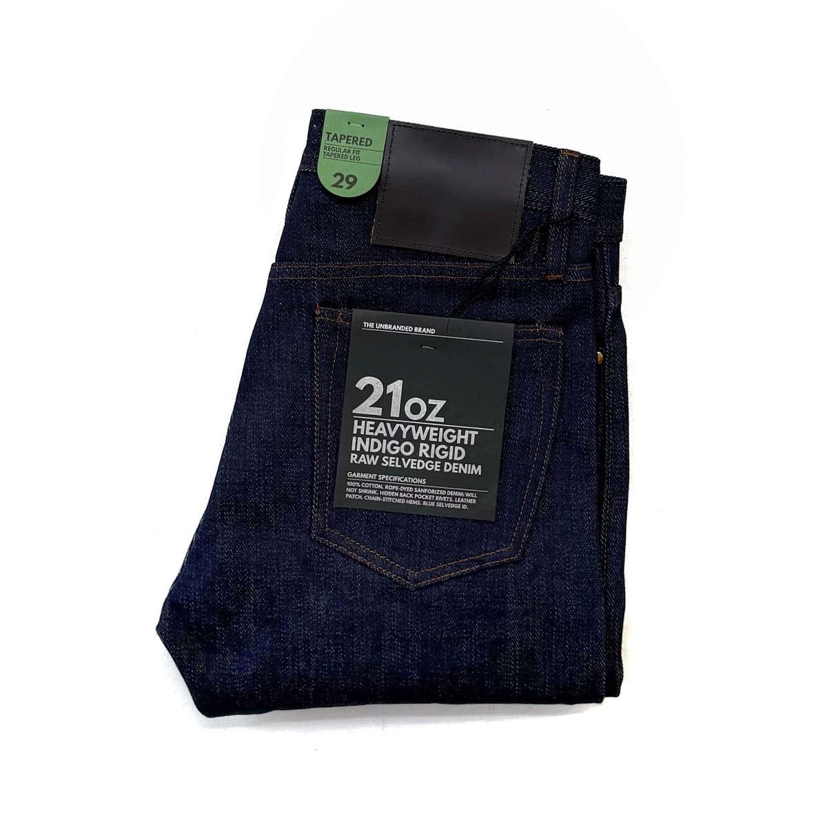 Unbranded Brand UB221 21oz Indigo Selvedge Tapered Fit Jeans
