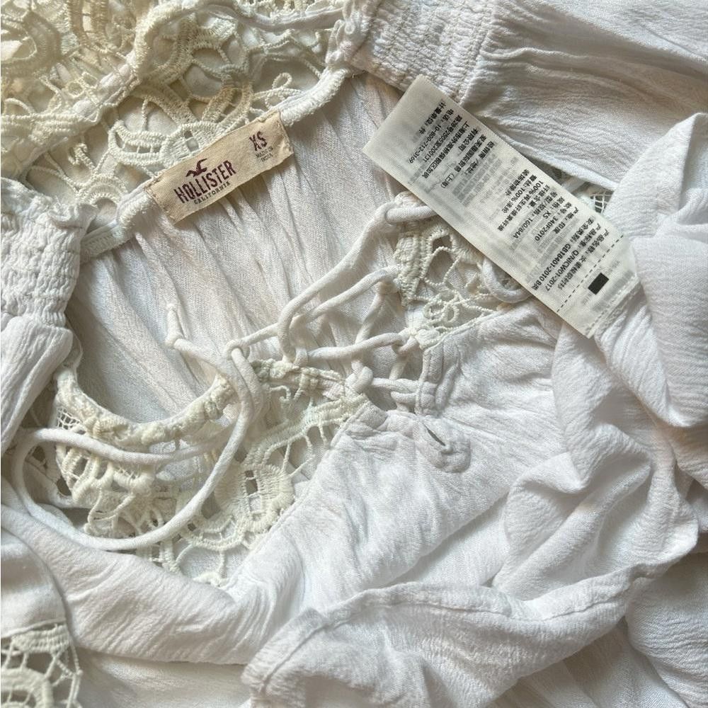 Designer Hollister see through summer long sleeve top Size XS / US 0-2 / IT 36-38 - 3 Thumbnail