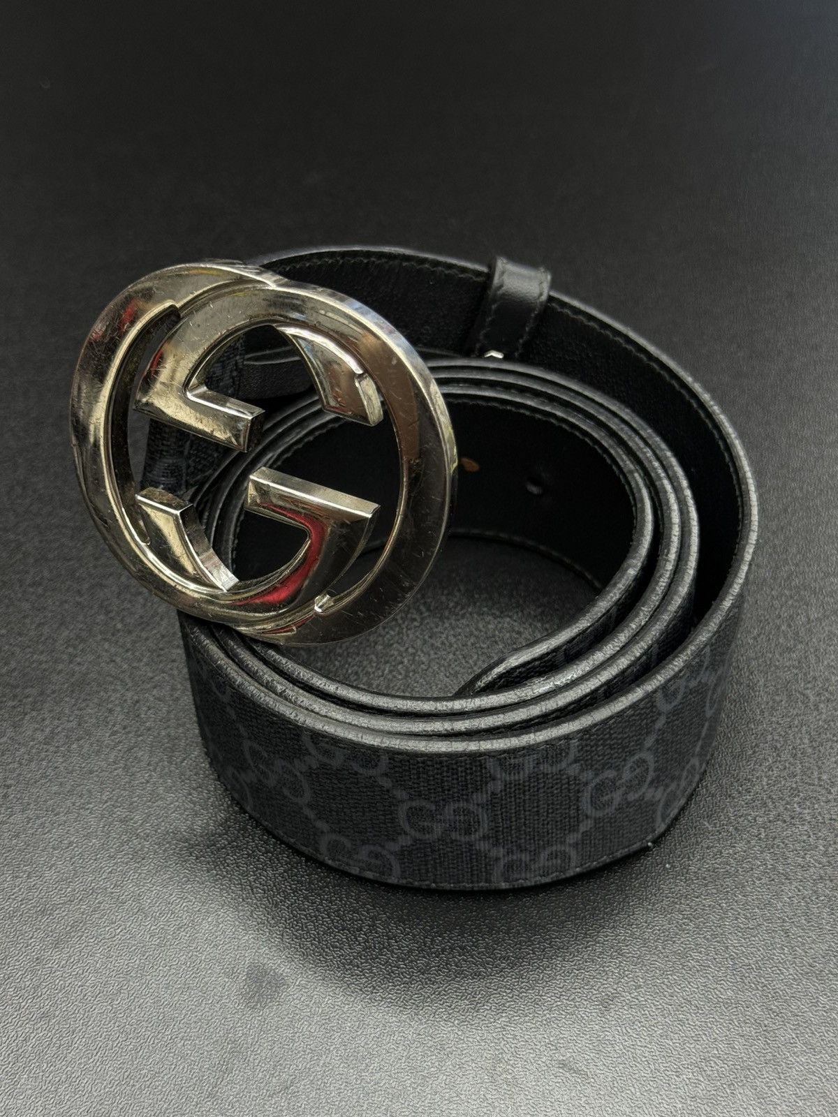 Gucci Gucci Black Monogram Belt Size 95/38 🧼 Size 38 - 5 Thumbnail