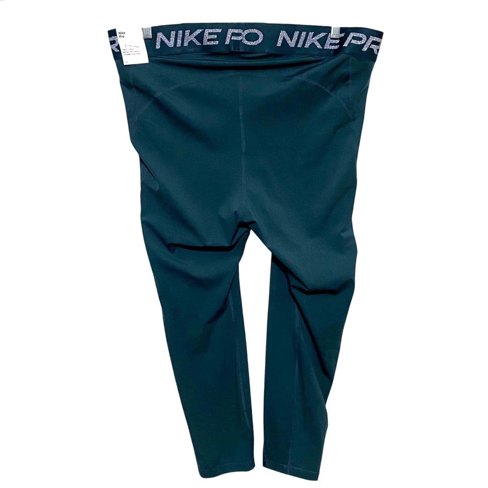 Nike Nike Pro Dri Fit Tight Leggings Mid Rise 7/8 Length Women 2X Athleisure Gym NWT Size 26" / US 2 / IT 38 - 2 Thumbnail