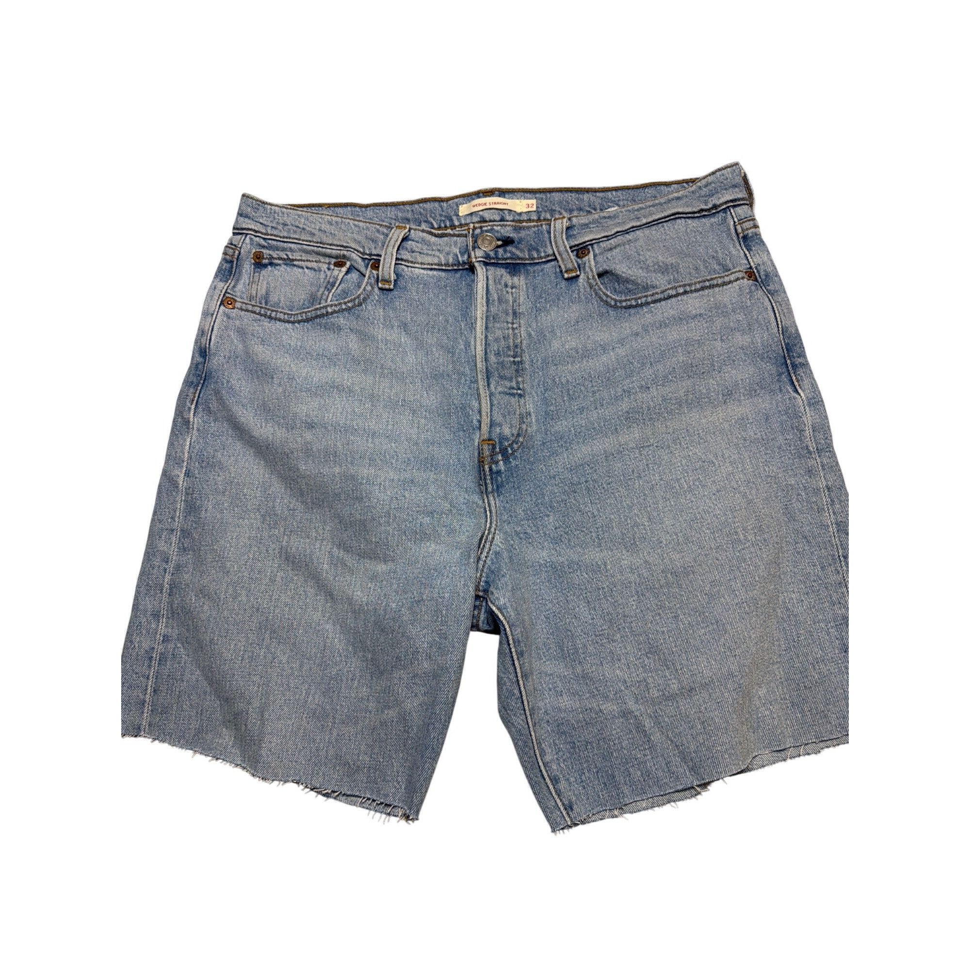 Levi's Levis Wedgie Straight Denim Cutoff Blue Jeans Shorts Button Size 24" / US 00 / IT 34 - 1 Thumbnail