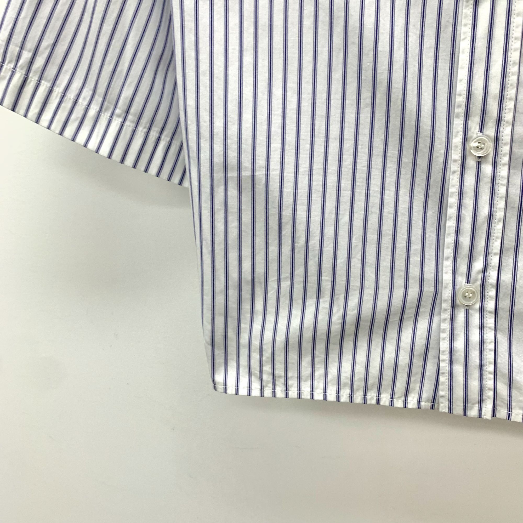 Celine Celine Light Blue Striped Triomphe Embroidered Cotton Polo S Size XS / US 0-2 / IT 36-38 - 6 Thumbnail