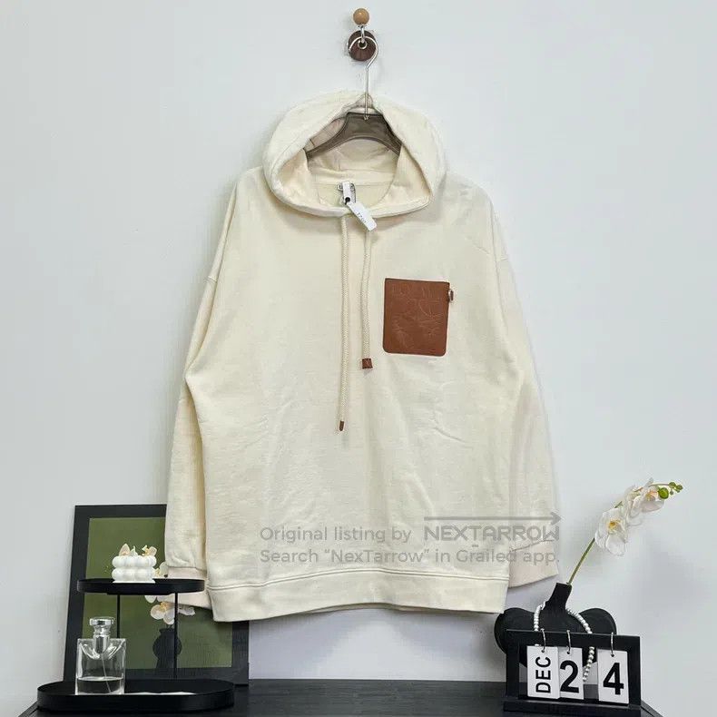 Loewe Loewe Front Leather Patch Logo Hoodie Size XL / US 12-14 / IT 48-50 - 1 Thumbnail