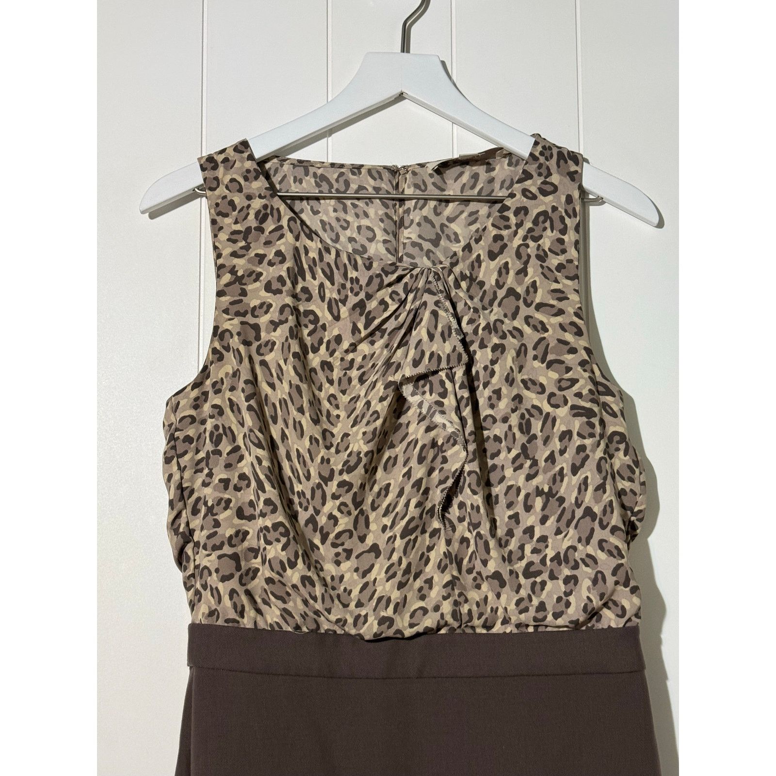 Loft LOFT Dress Leopard Print Knee Length Sleeveless Size 4 Size S / US 4 / IT 40 - 3 Thumbnail