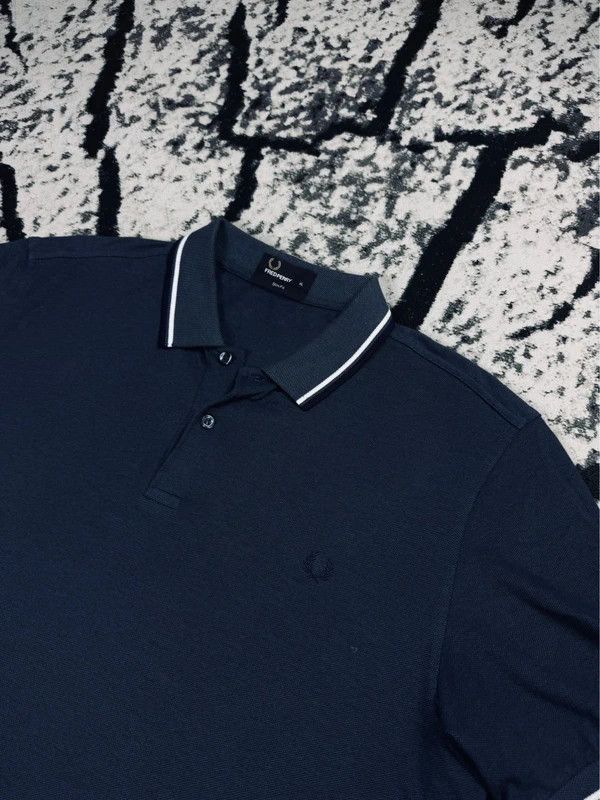 Fred Perry Fred Perry XL Navy Blue Polo Shirt Size US XL / EU 56 / 4 - 3 Thumbnail