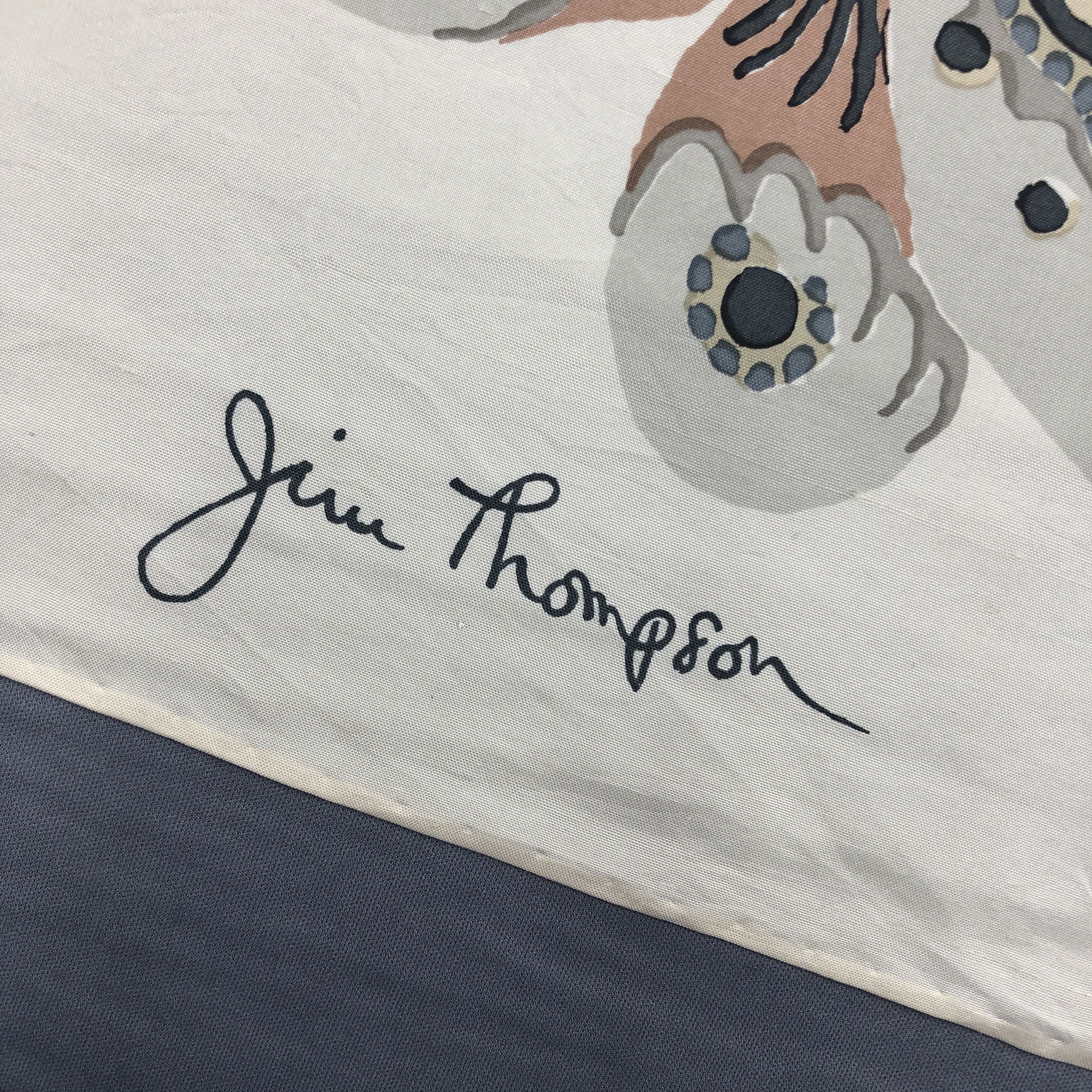 Jim Thompson × Vintage Vintage Jim Thompson SILK Scarf Twill Stole Wraps Scarves Size ONE SIZE - 4 Thumbnail