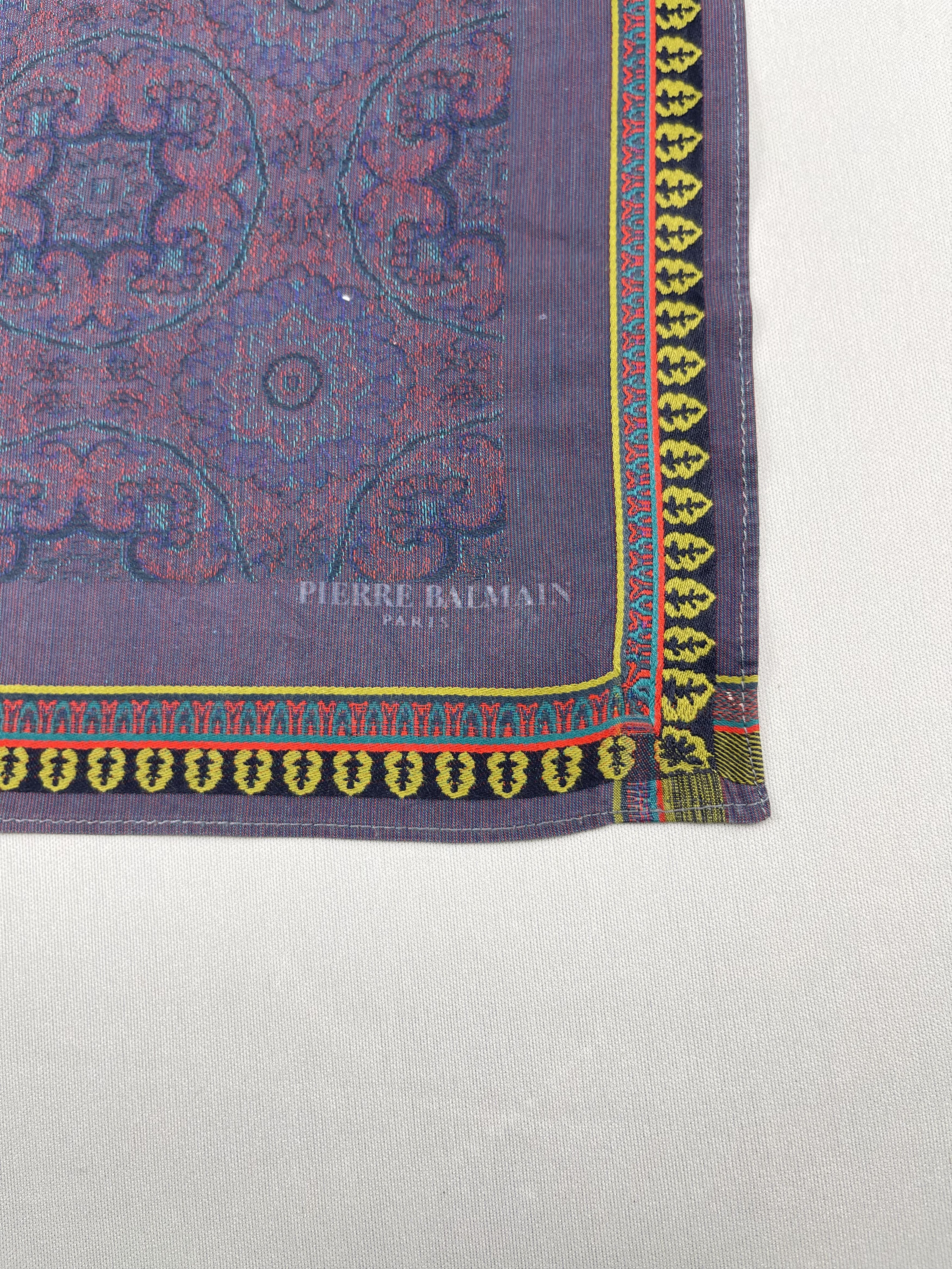 Pierre Balmain Vtg Pierre Balmain Handkerchief Pocket Square Bandana HM0046 Size ONE SIZE - 5 Thumbnail
