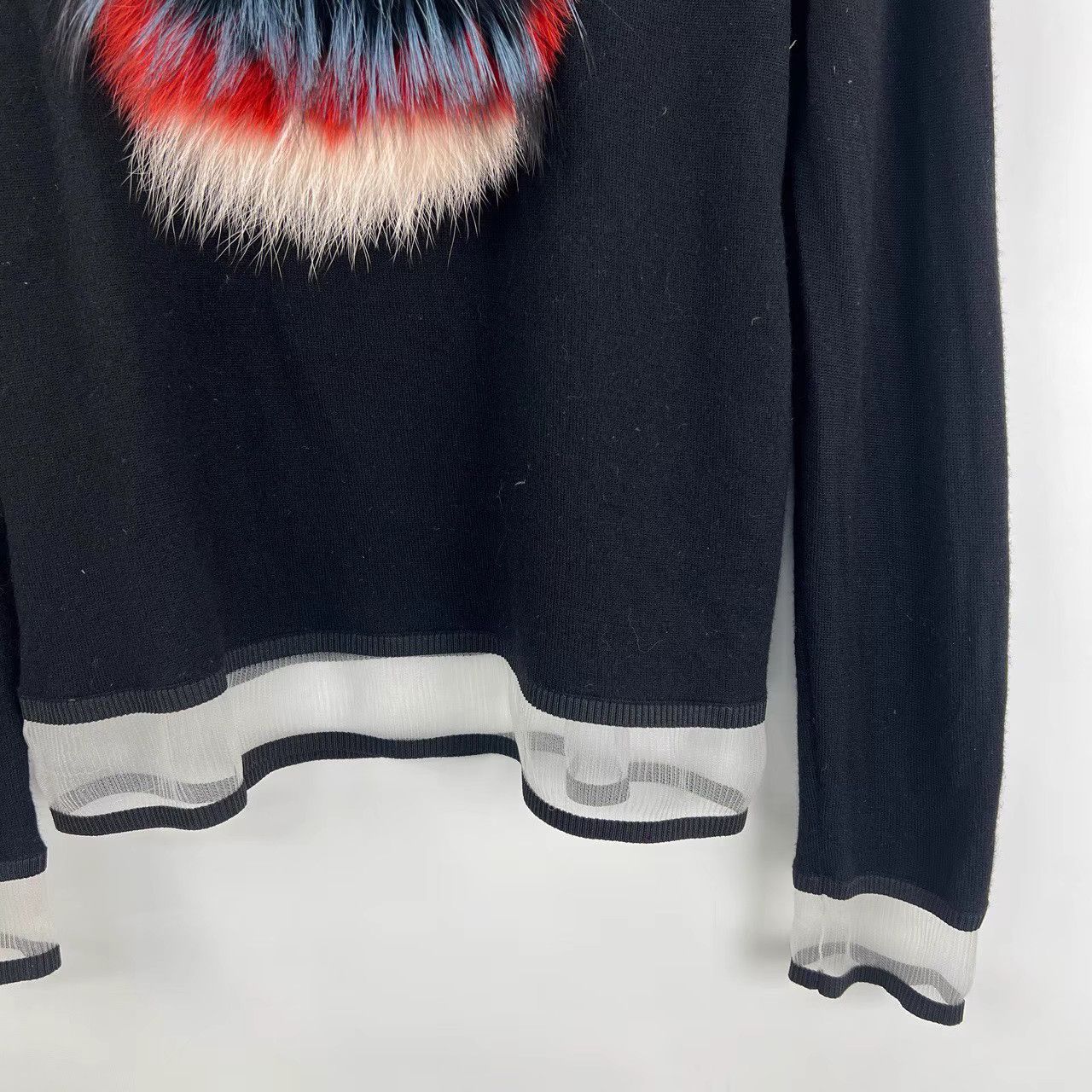 Fendi Fendi Fur Monster Long Sleeve Knit Sweater K12 Size M / US 6-8 / IT 42-44 - 4 Thumbnail