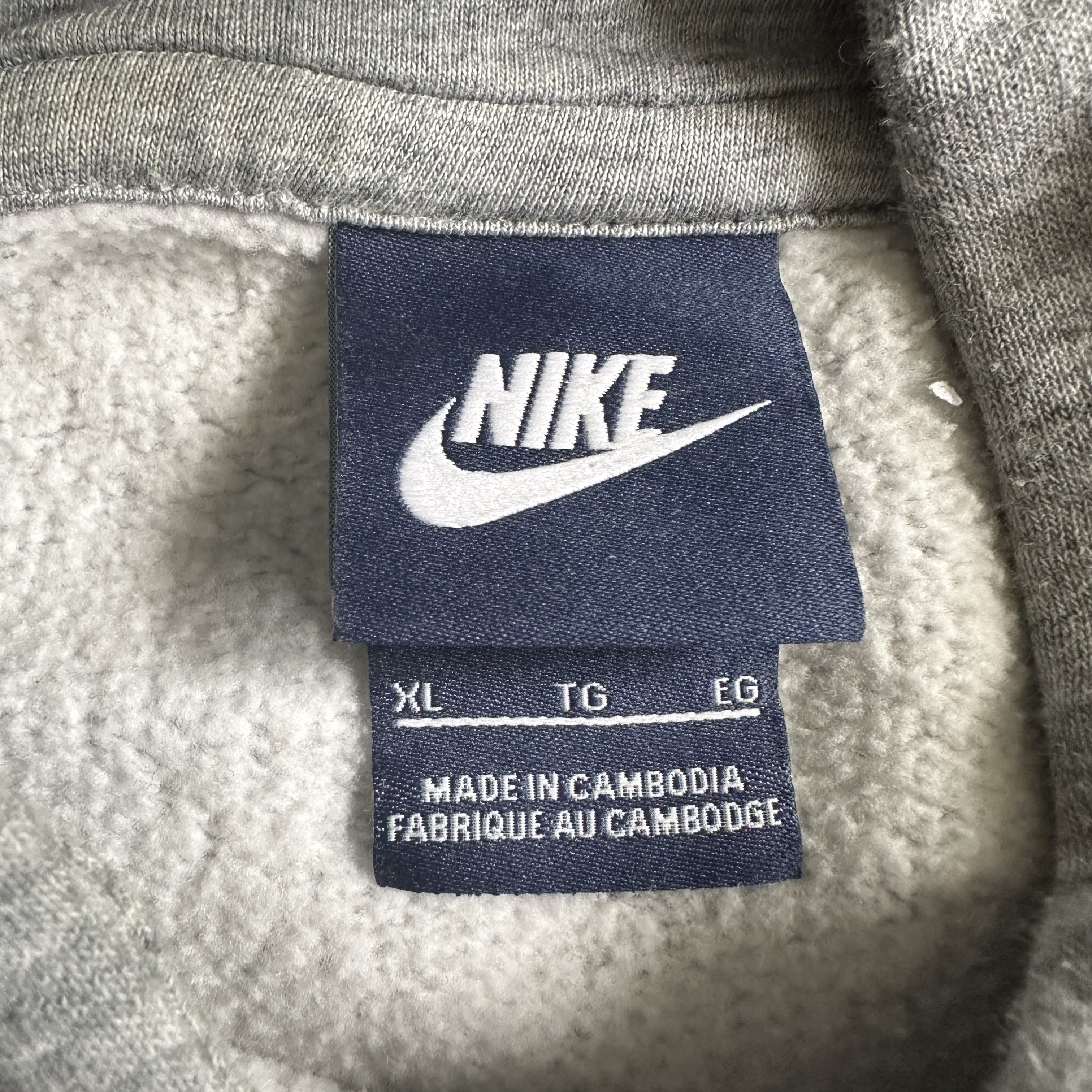 Nike × Vintage Nike y2k Vintage Baggy Boxy Oversize Swoosh Logo Hoodie Size US XL / EU 56 / 4 - 6 Thumbnail