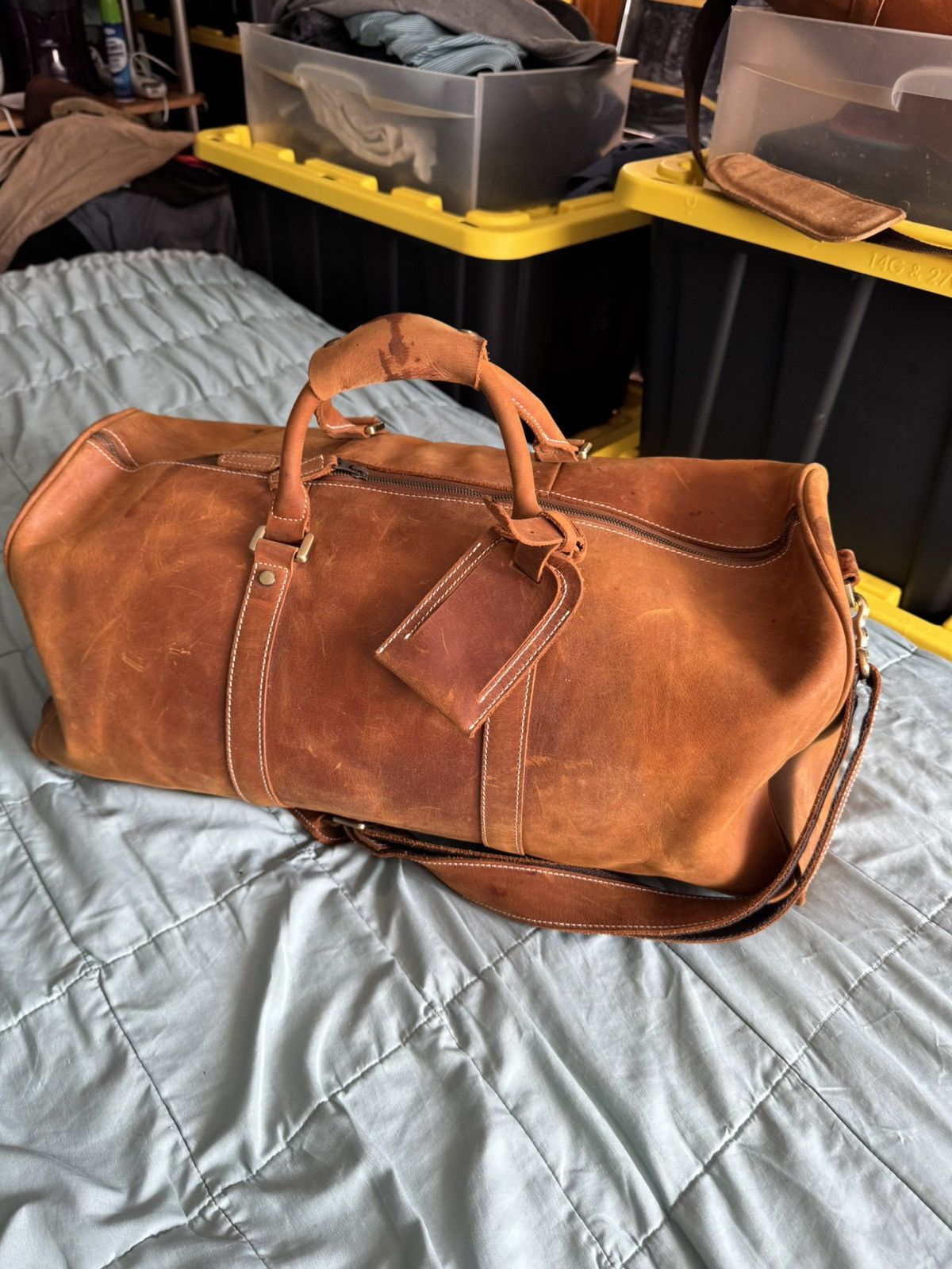 Handmade Authentic leather gym bag Size ONE SIZE - 4 Thumbnail