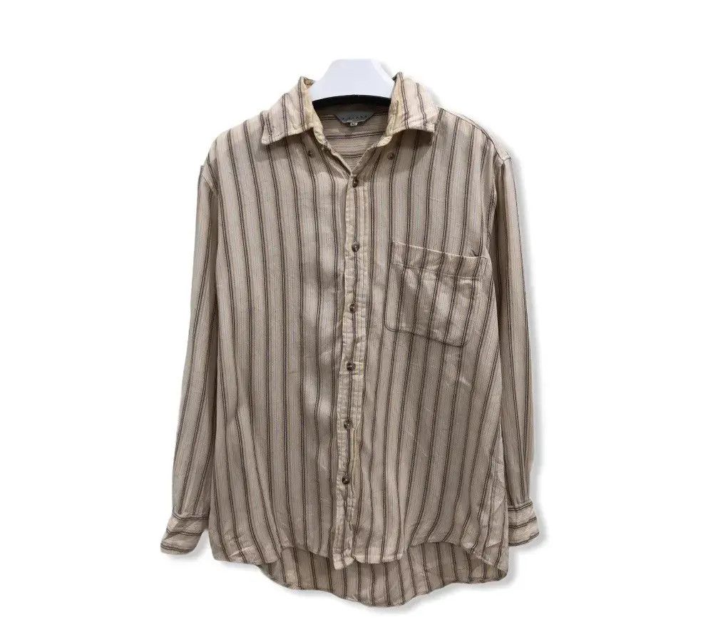 Japanese Brand Japanese Brand Villand Striped Design Flannel Shirt 👕 Size US S / EU 44-46 / 1 - 1 Thumbnail