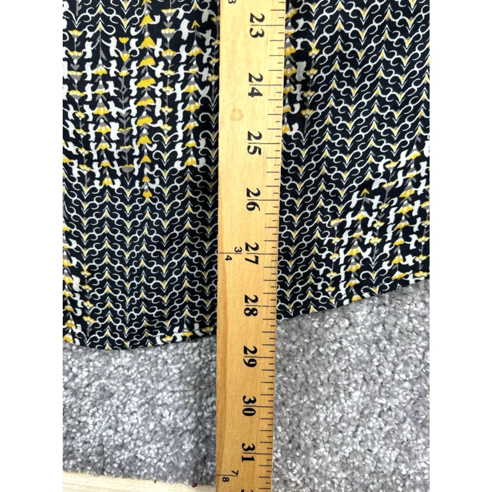 Reiss VINTAGE Reiss Shirt Womens 8 Black Yellow White Blouse Size M / US 6-8 / IT 42-44 - 8 Thumbnail