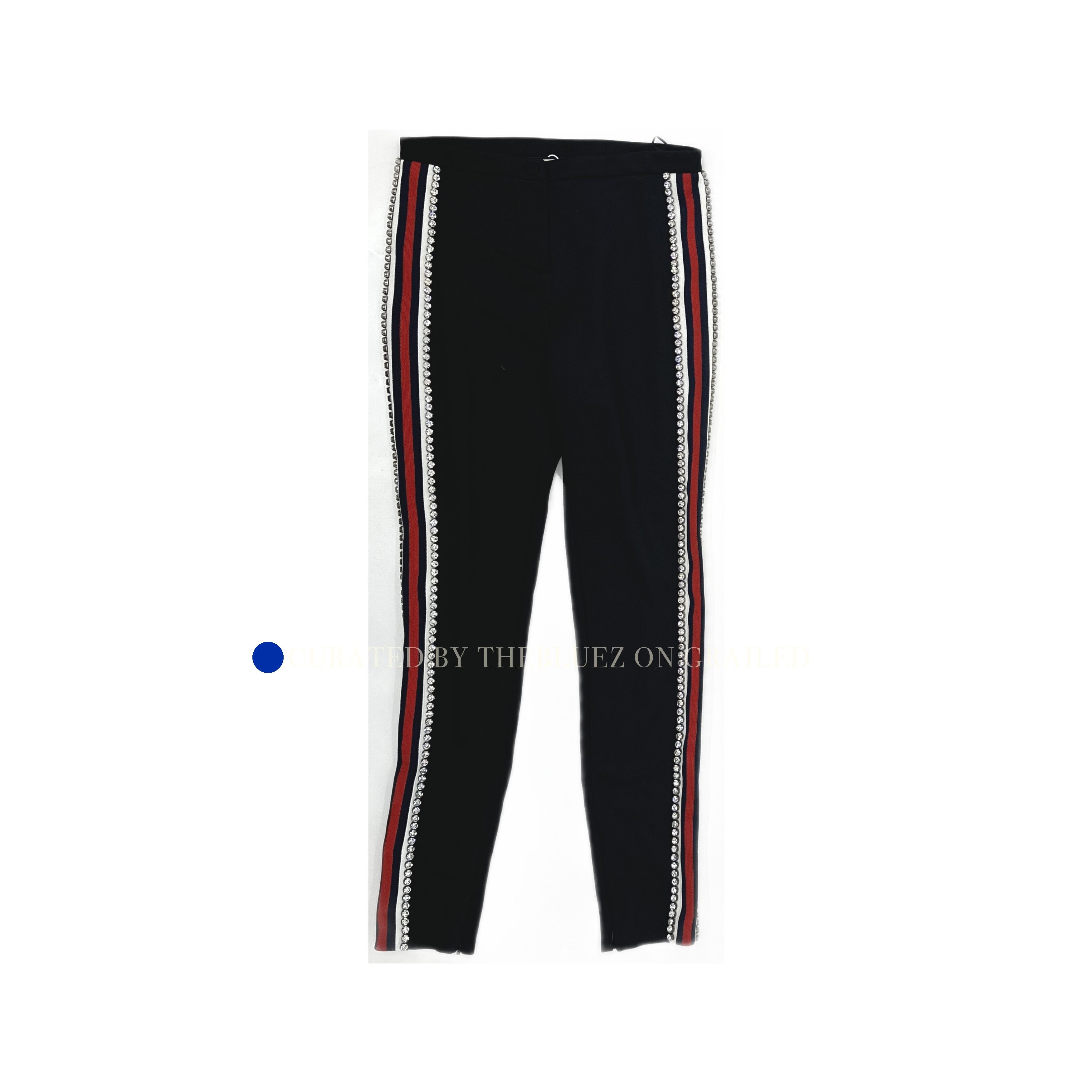 Gucci Black Side Stripe Rhinestone Casual Pants Size US 32 / EU 48 - 1 Thumbnail