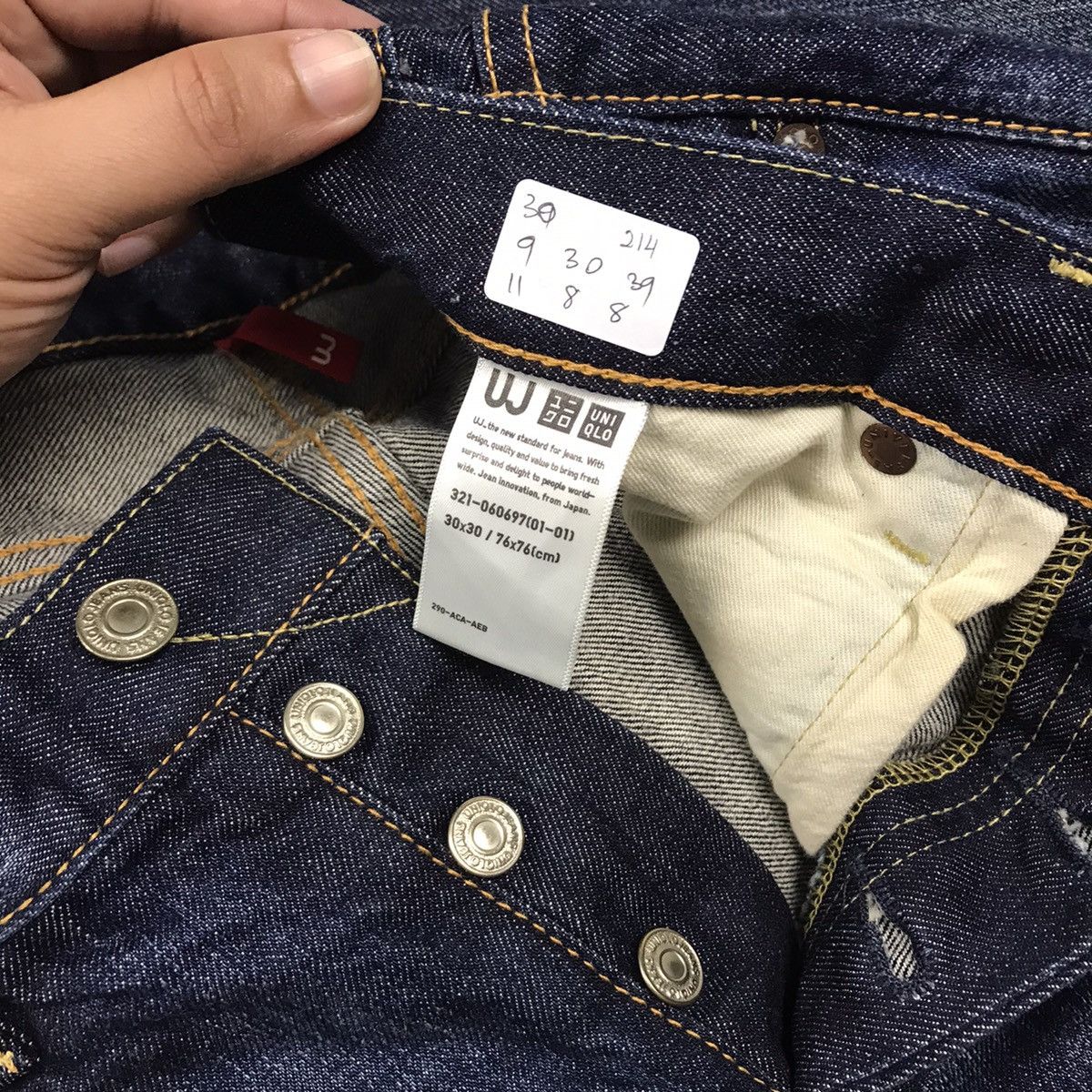 JAPAN UNIQLO DISTRESSED STYLE DENIM BLUE JEANS PANTS