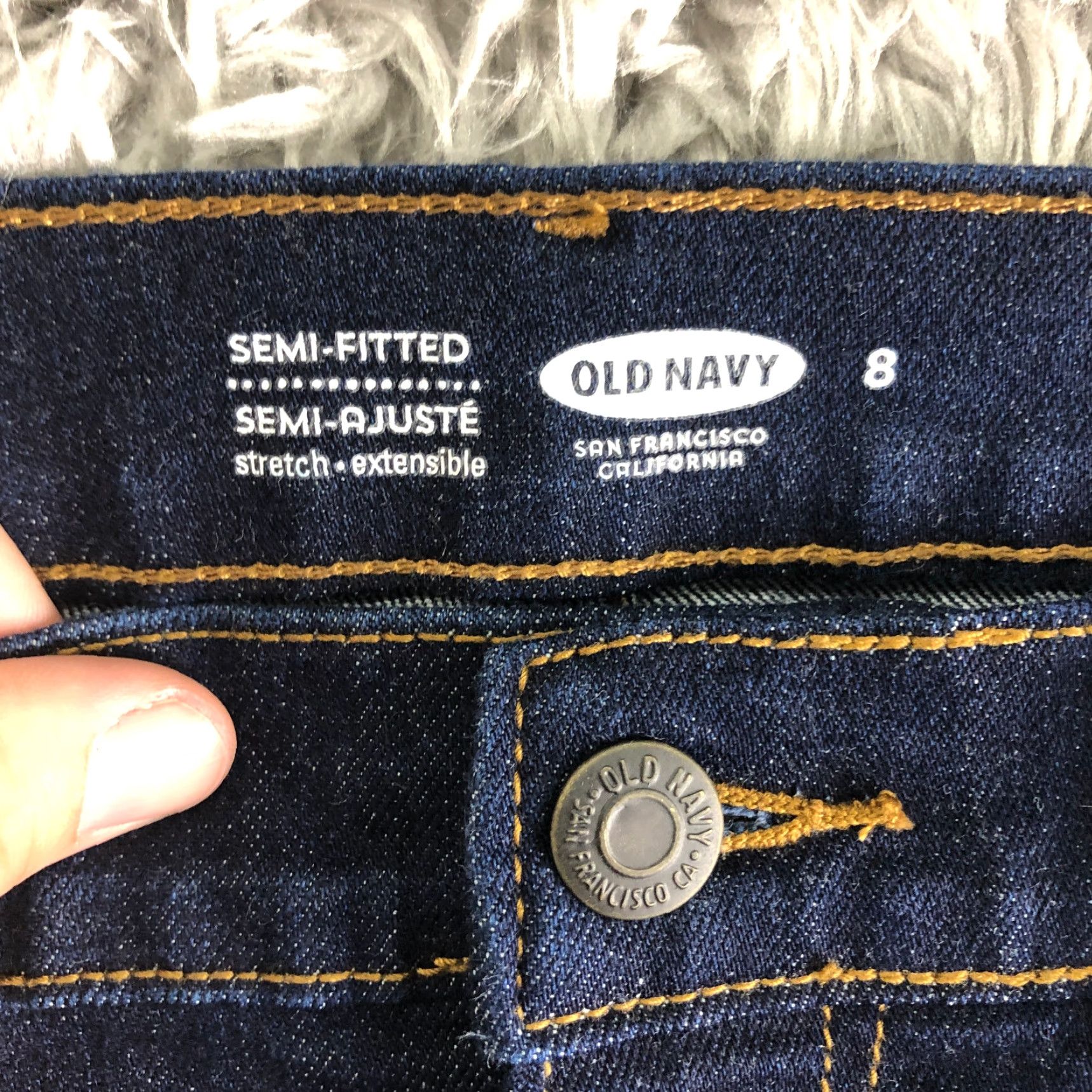Old Navy Old Navy Womens 8 Stretch Mid Rise Dark Wash Boyfriend Blue Jean Shorts Size 30" / US 8 / IT 44 - 6 Thumbnail