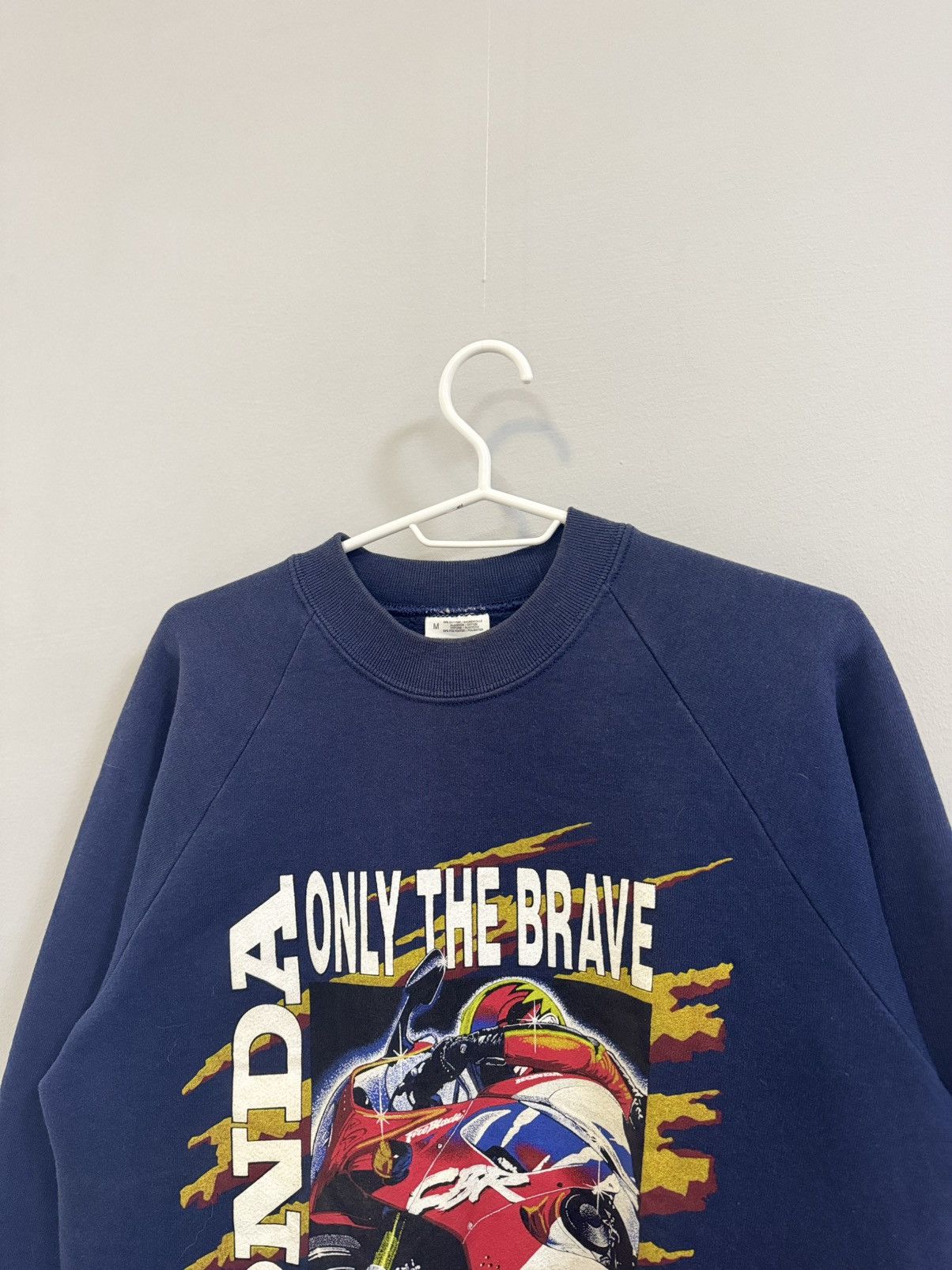 Vintage Vintage 90s HONDA Racing Moto Big Logo Sweatshirt Size US M / EU 48-50 / 2 - 2 Thumbnail