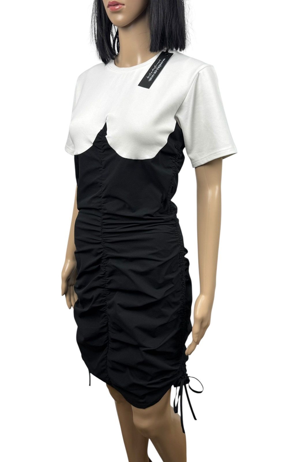 Maniere De Vior Maniere De Voir Ruched T-Shirt Dress Cotton size UK10 Size M / US 6-8 / IT 42-44 - 6 Thumbnail