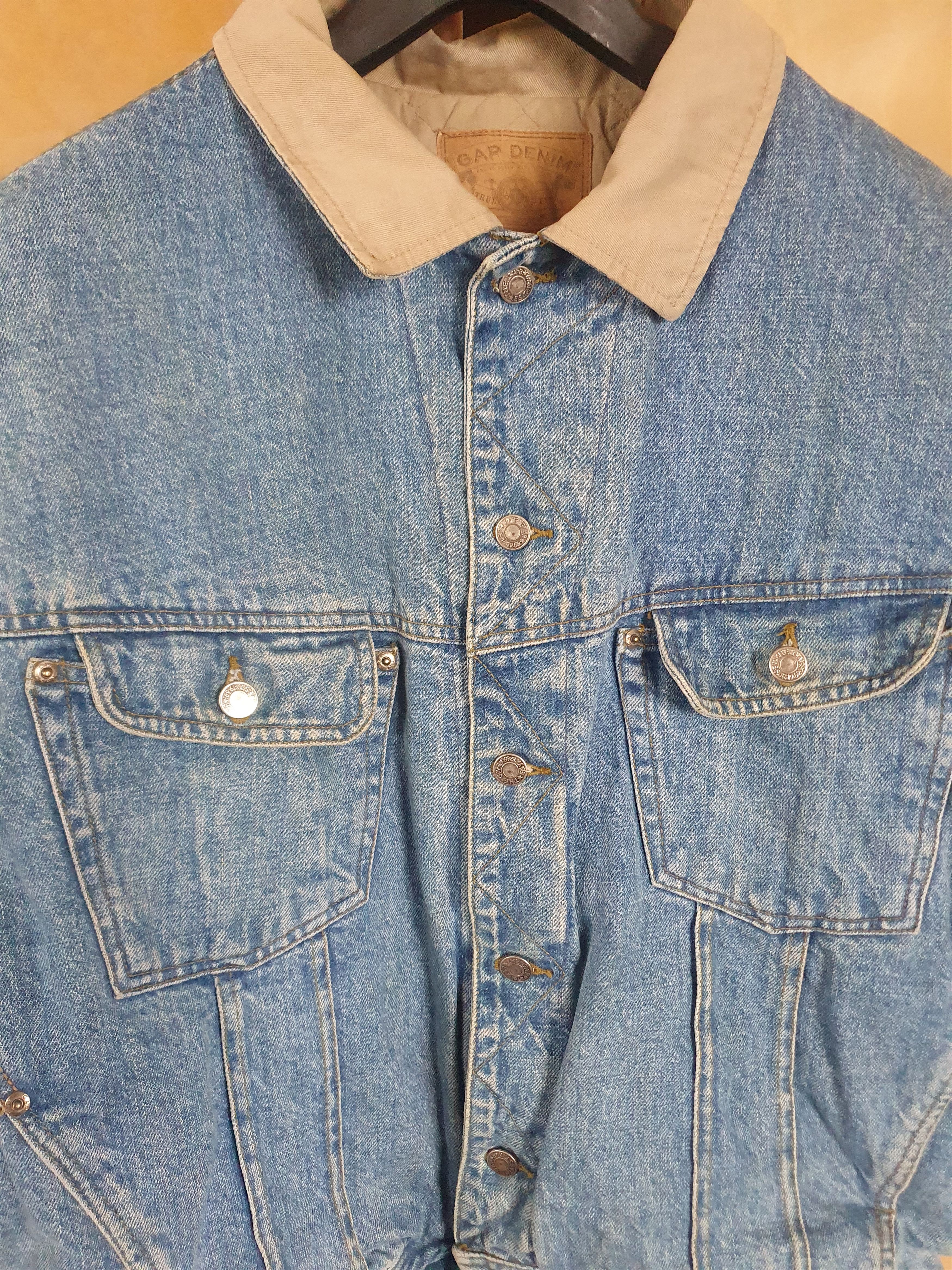 Gap × Vintage Gap Denim Trucker Jacket 2 Tone Vintage Quilted sz XL Size US XL / EU 56 / 4 - 7 Thumbnail