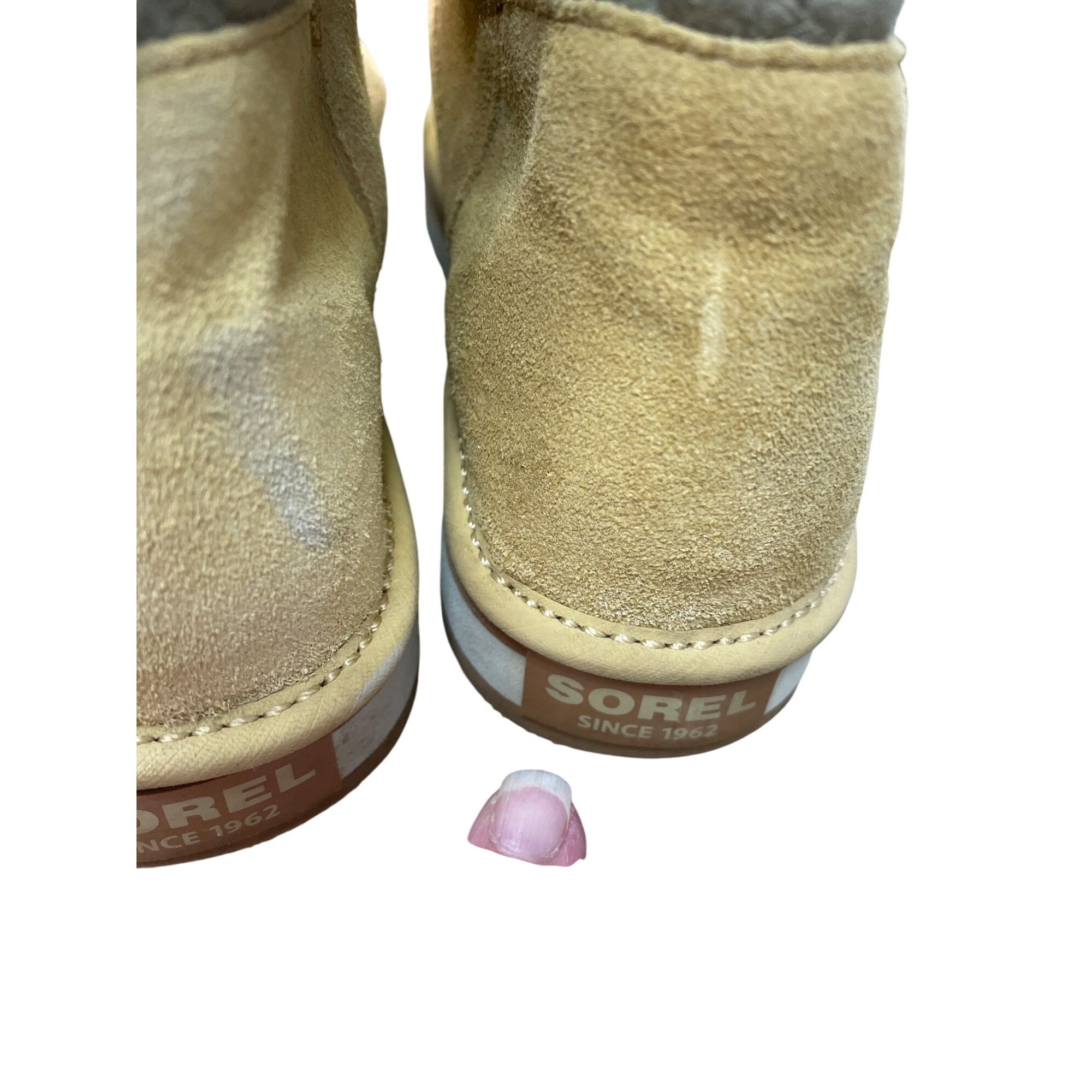 SOREL Sorel womans tan gray suede lined winter fall mid calf boots Size US 9 / IT 39 - 14 Thumbnail