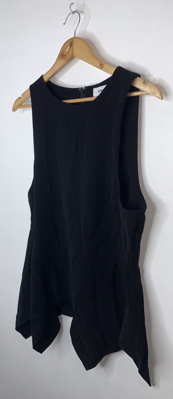Designer Enfold Asymetric Dress Size XS / US 0-2 / IT 36-38 - 2 Thumbnail