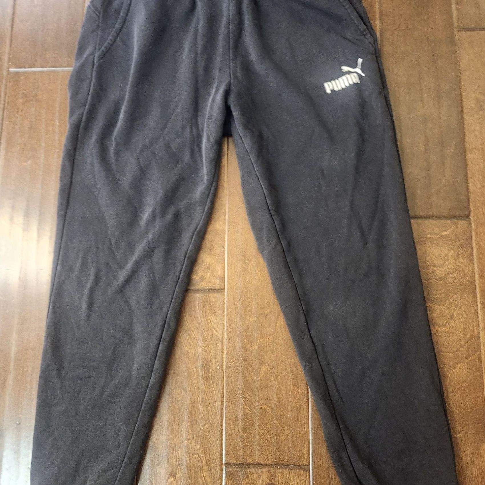 Puma PUMA Jogger Sweatpants Mens Medium Black Logo Athletic Fleece Pants Size US 31 - 4 Thumbnail