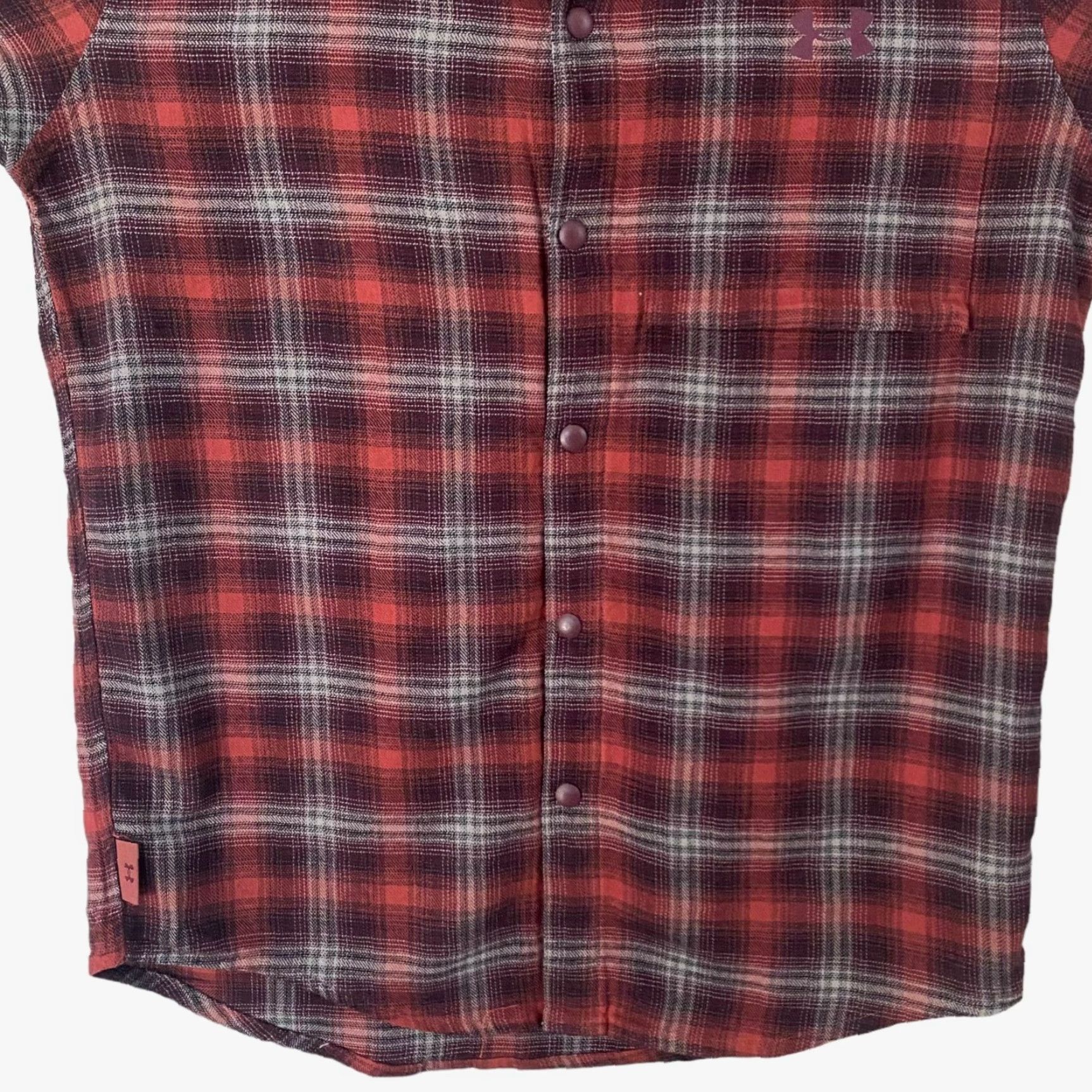 Under Armour Under Armour Tradesman Flex Flannel Shirt Mens Medium Red Plaid Snap Button-Up Shirt with Pockets Size US M / EU 48-50 / 2 - 6 Thumbnail