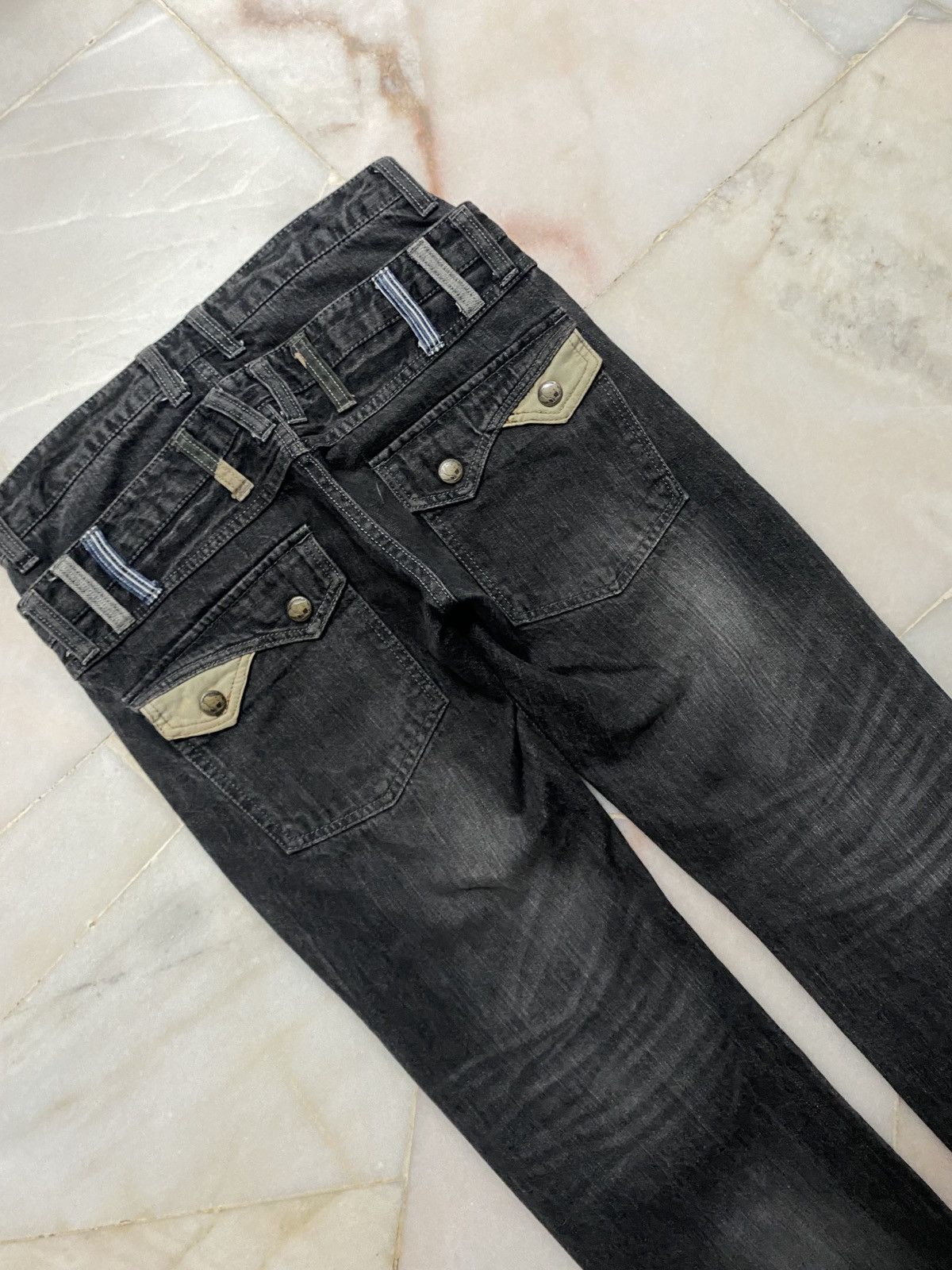 Hysteric Glamour Dominate Handcrafted Jeans Double Waist Stone Washed Style Size US 30 / EU 46 - 19 Thumbnail