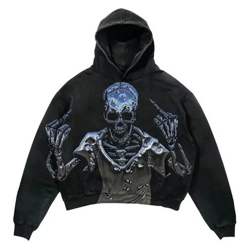 VIBE Design Streetwear Skeleton Graphic Hoodie Punk Gothic Style Size US L / EU 52-54 / 3 - 5 Thumbnail