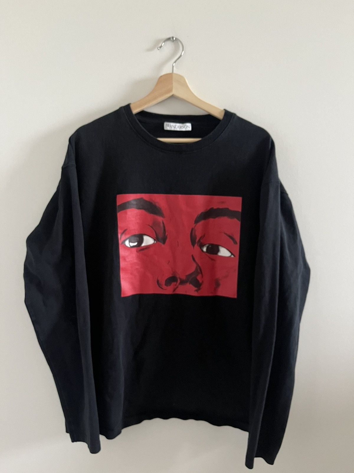 image of J W Anderson J.w. Anderson Eyes Longsleeve Shirt in Black, Men's (Size Large)