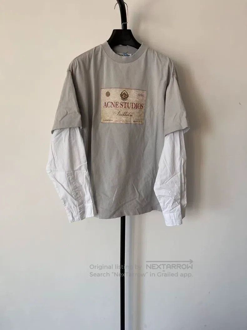 Acne Studios Acne Studios Logo print round-neck loose two-piece long-sl Size US XXS / EU 40 - 1 Thumbnail