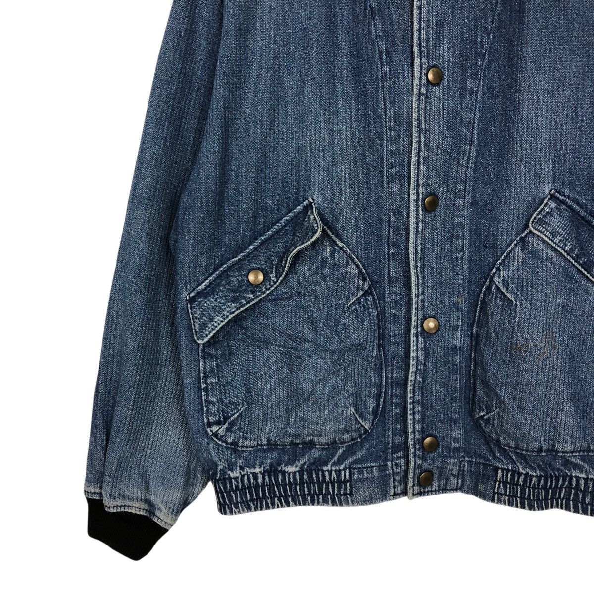 Japanese Brand 📌Vintage Denim Bomber Jacket Worker Big Born Issey Miyake Size US L / EU 52-54 / 3 - 5 Thumbnail
