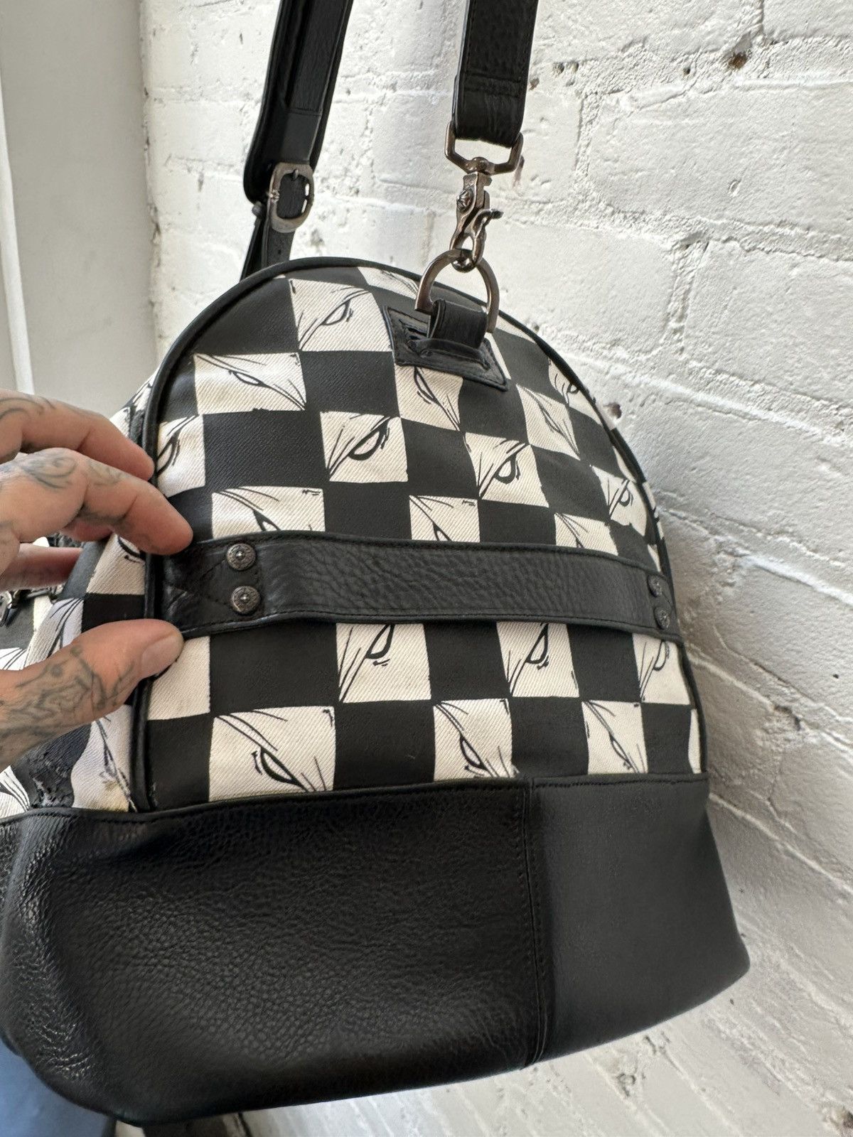 Chrome Hearts Chrome Hearts XXL DUFFLE 2022 Mattyboy NYFW CHECKERD BAG Size ONE SIZE - 3 Thumbnail