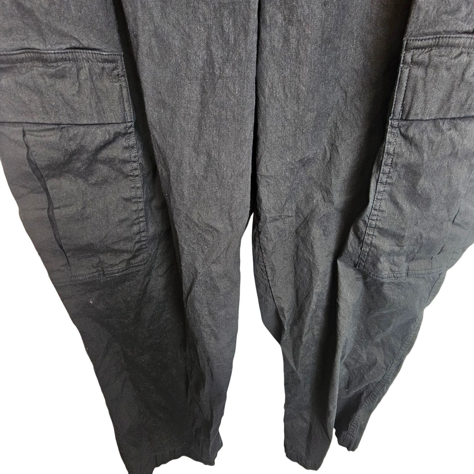 Athleta Athleta Womens Linen Blend Cargo Pants Size L Travel Coastal Size 35" - 3 Thumbnail