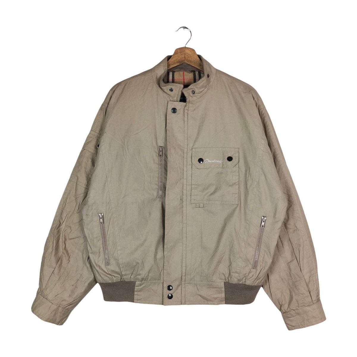 Burberry Burberrys Snap Button Hidden Zipper Jacket Size US L / EU 52-54 / 3 - 1 Thumbnail