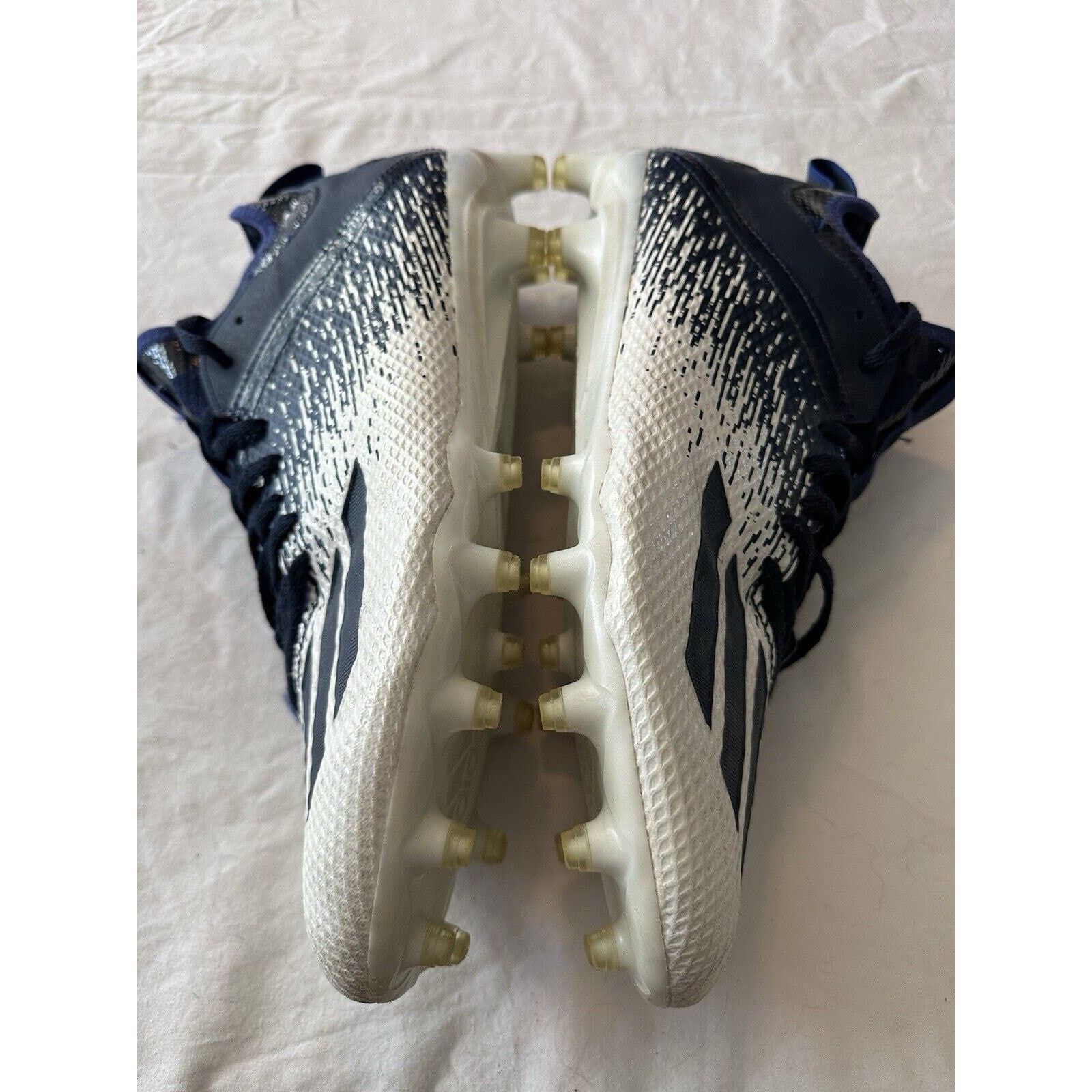 Adidas ADIDAS Adizero Scorch Football Cleats sz 11.5 White/ Blue Size US 11.5 / EU 44-45 - 6 Thumbnail