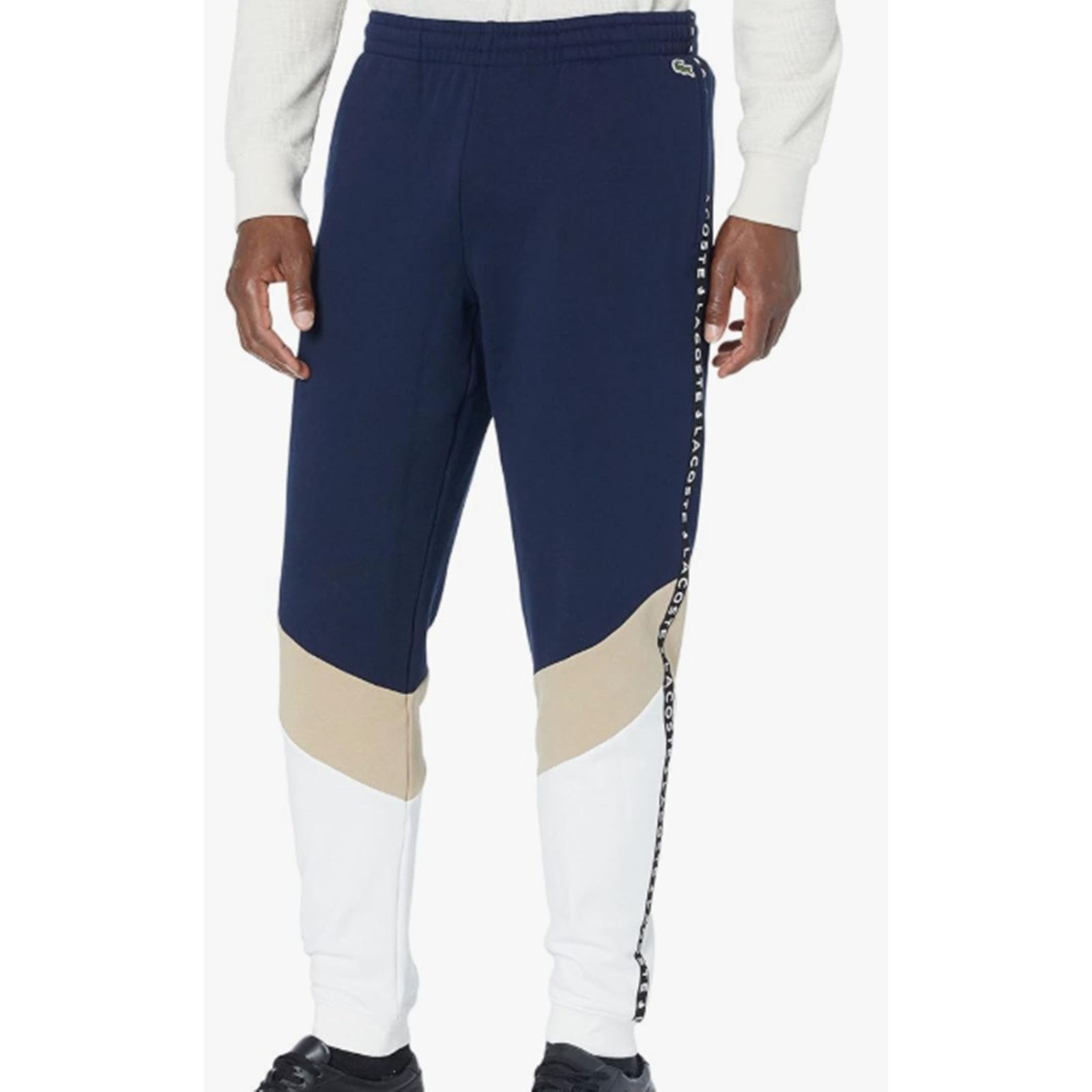 Lacoste Lacoste Men's Jogger Sweatpant with Leg Taping Navy Blue XXL Size US 36 / EU 52 - 1 Thumbnail