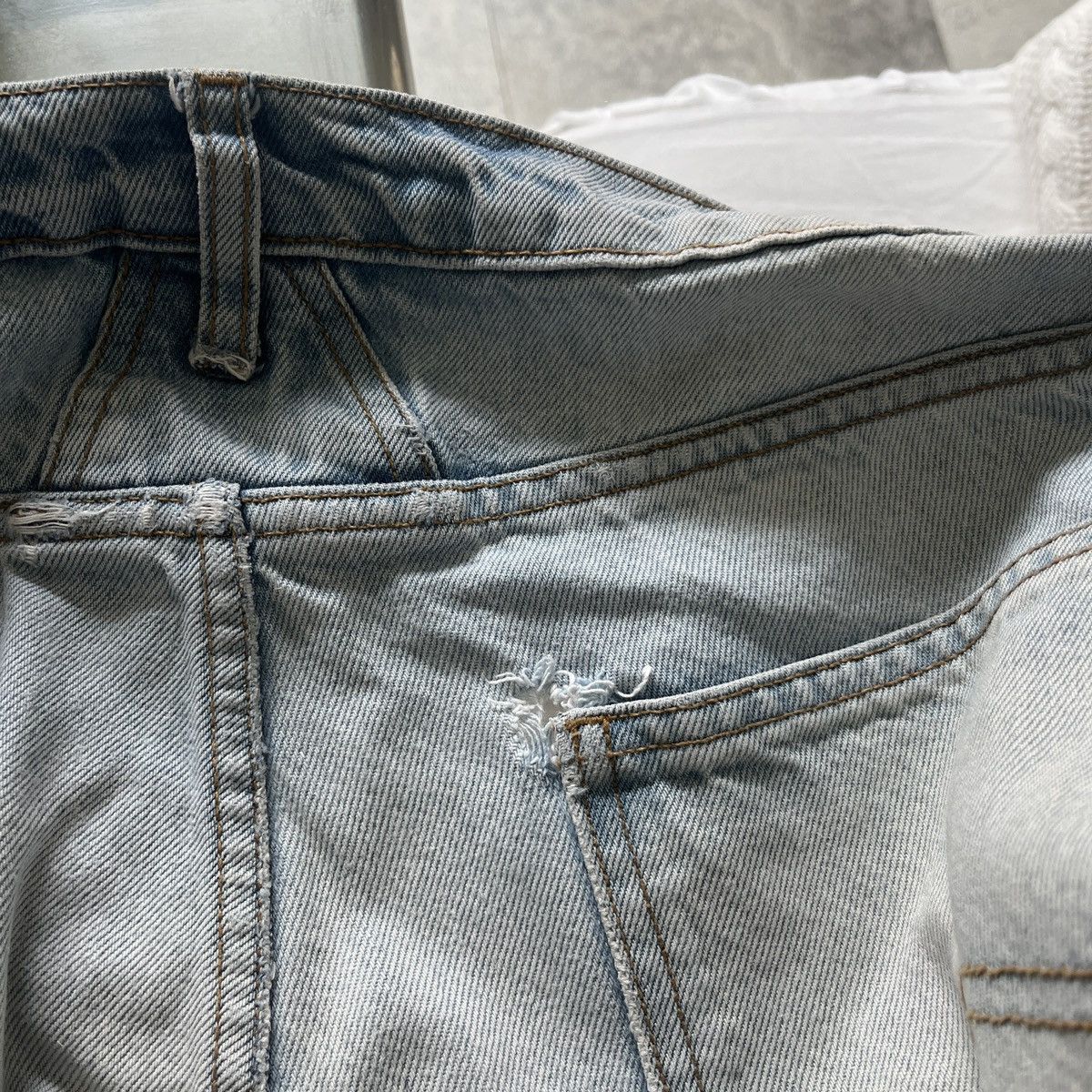 Rhude Rhude Bleach Washed Denim Jeans Size US 34 / EU 50 - 8 Thumbnail