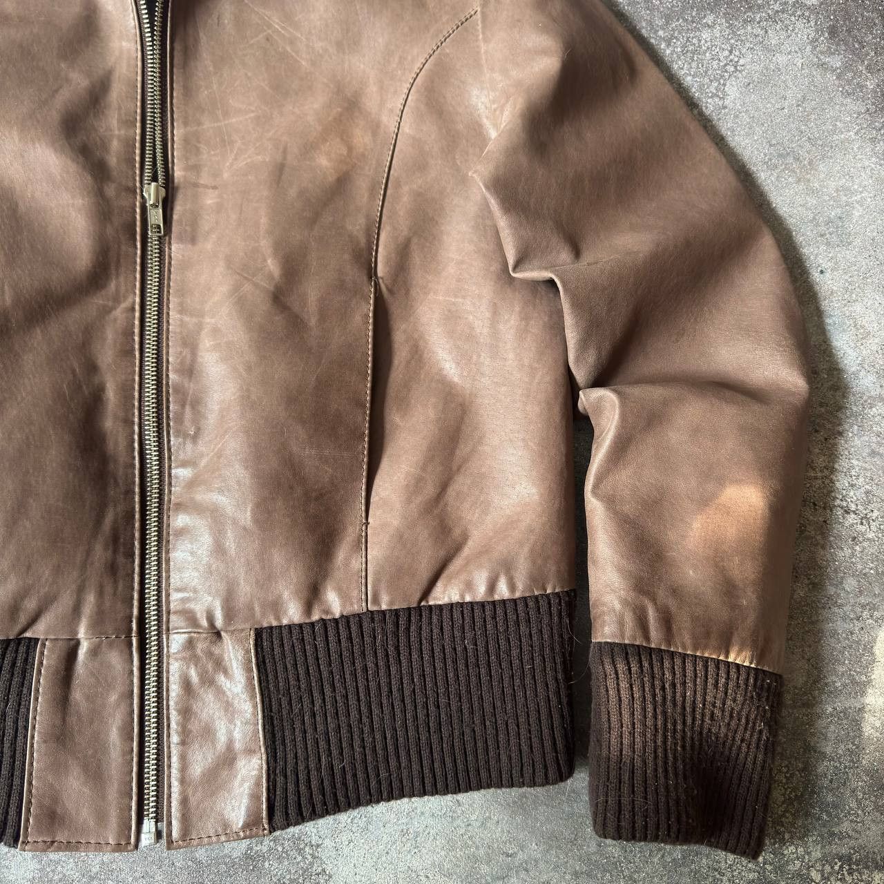 20471120 × If Six Was Nine × Le Grande Bleu (L.G.B.) Amazing Vintage Faded Leather Jacket Size M / US 6-8 / IT 42-44 - 6 Thumbnail