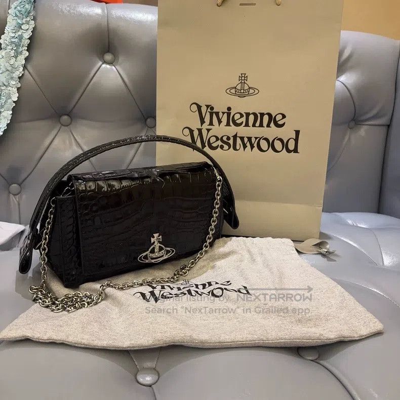 Vivienne Westwood Vivienne Westwood size os Hazel Black Crocodile Pattern Sin Size ONE SIZE - 1 Thumbnail