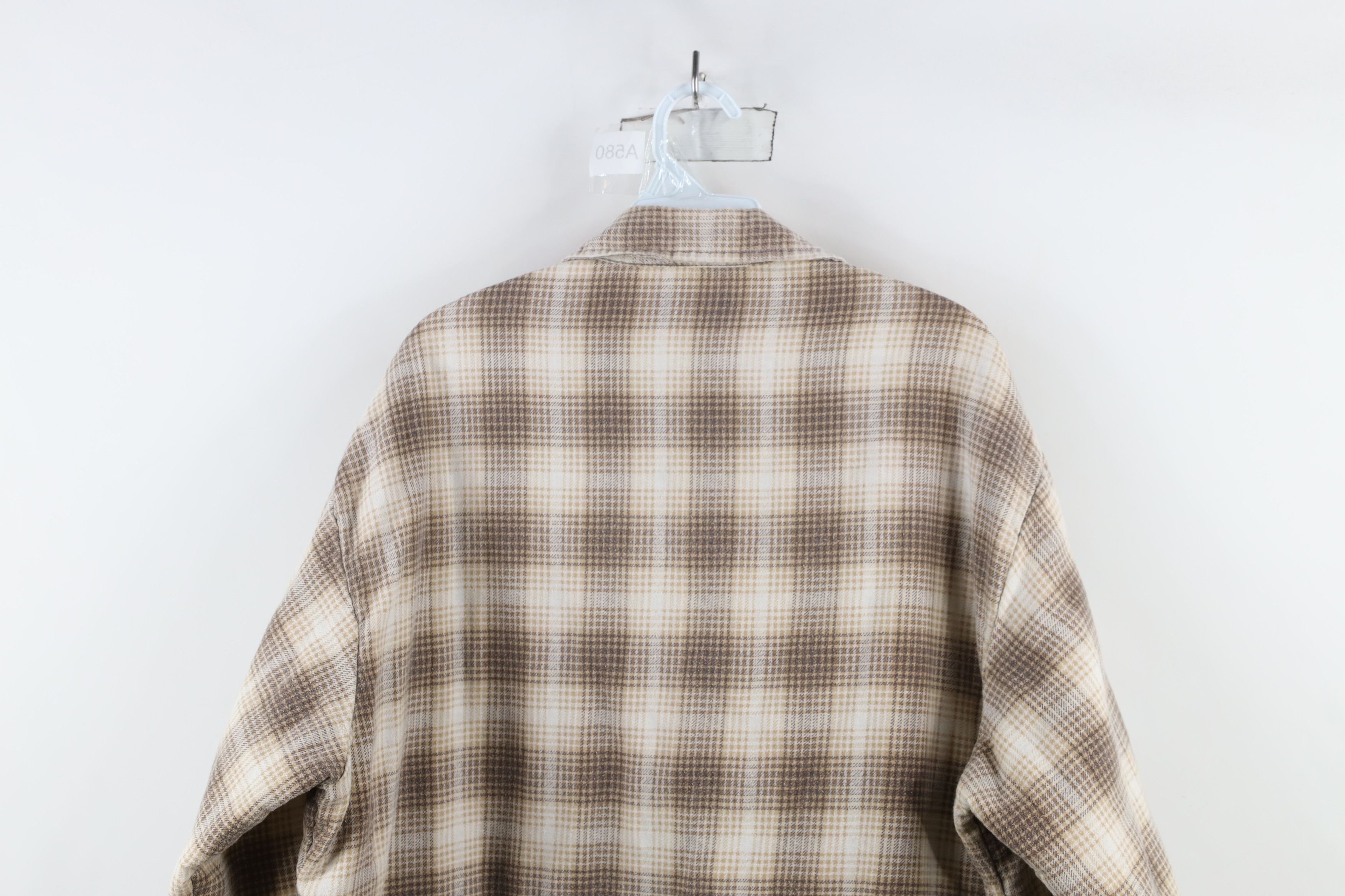 Vintage Vintage 70s Streetwear Flannel Shirt Jacket Plaid USA Size US XL / EU 56 / 4 - 13 Thumbnail
