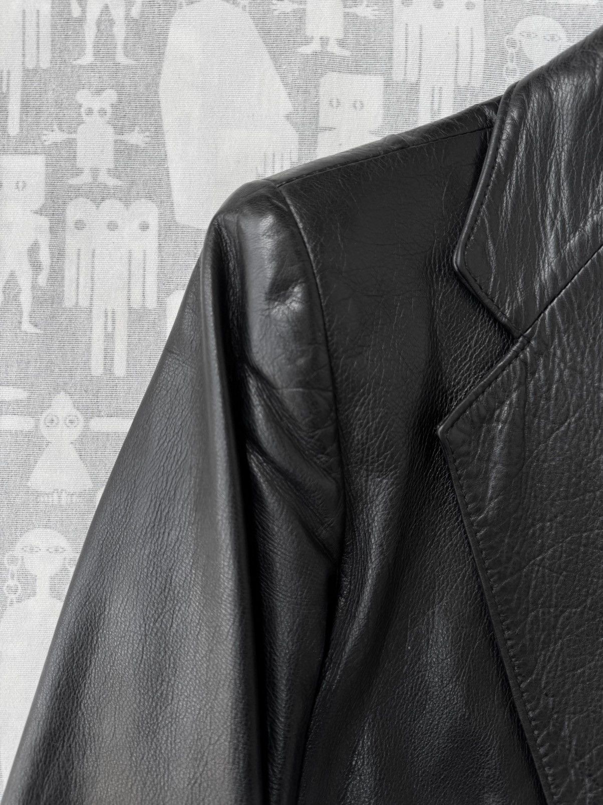 Ann Demeulemeester Ann Demeulemeester AW98 Leather Blazer Size S / US 4 / IT 40 - 2 Thumbnail