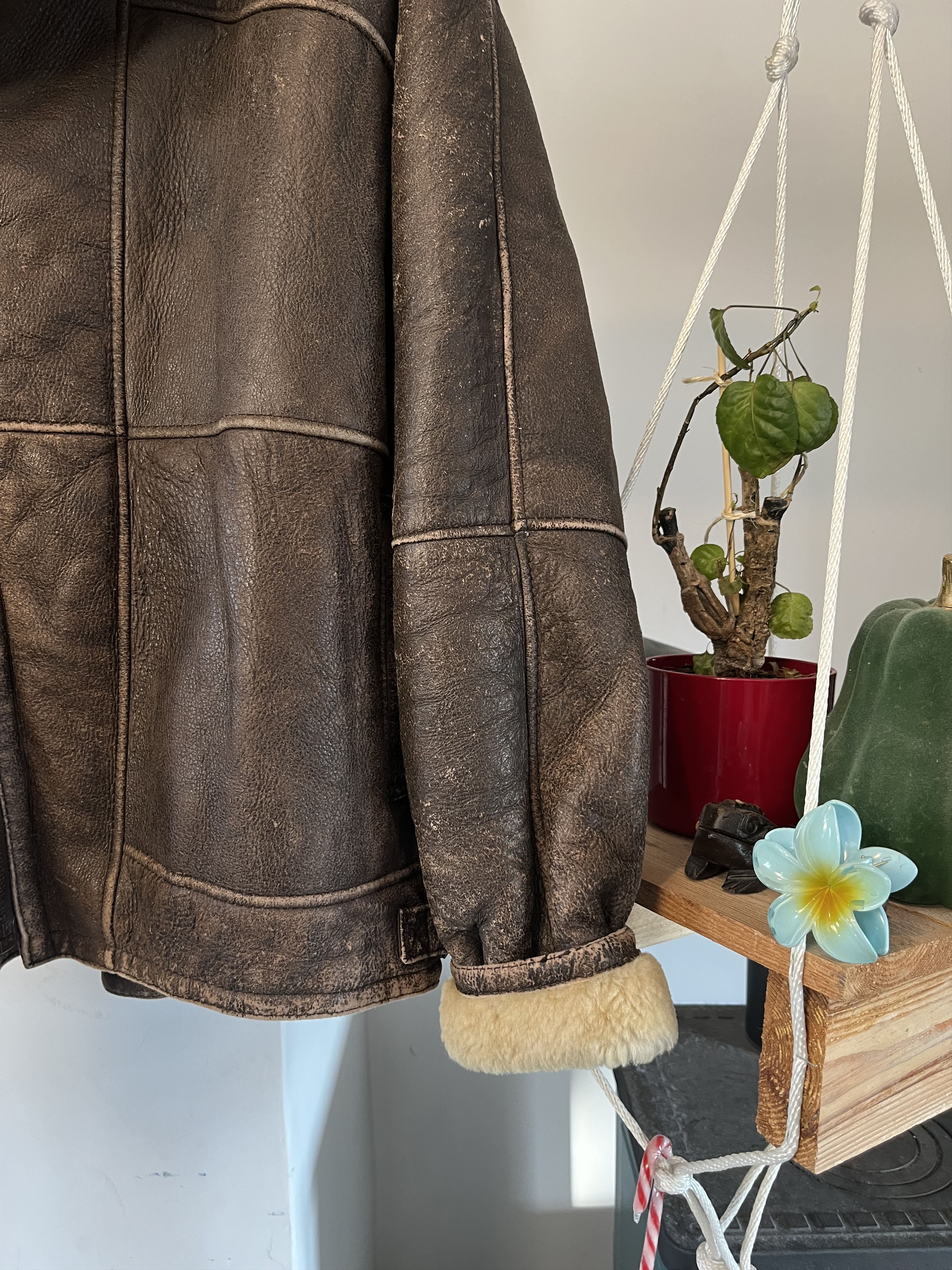 Other Vintage 80s Real Leather Wool Military Heavy B 3 Jacket Size US M / EU 48-50 / 2 - 5 Thumbnail