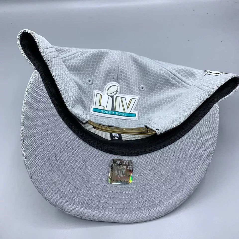 New Era Kansas City Chiefs Hat Men Gray Superbowl LIV Snap Back Cap Size ONE SIZE - 5 Thumbnail