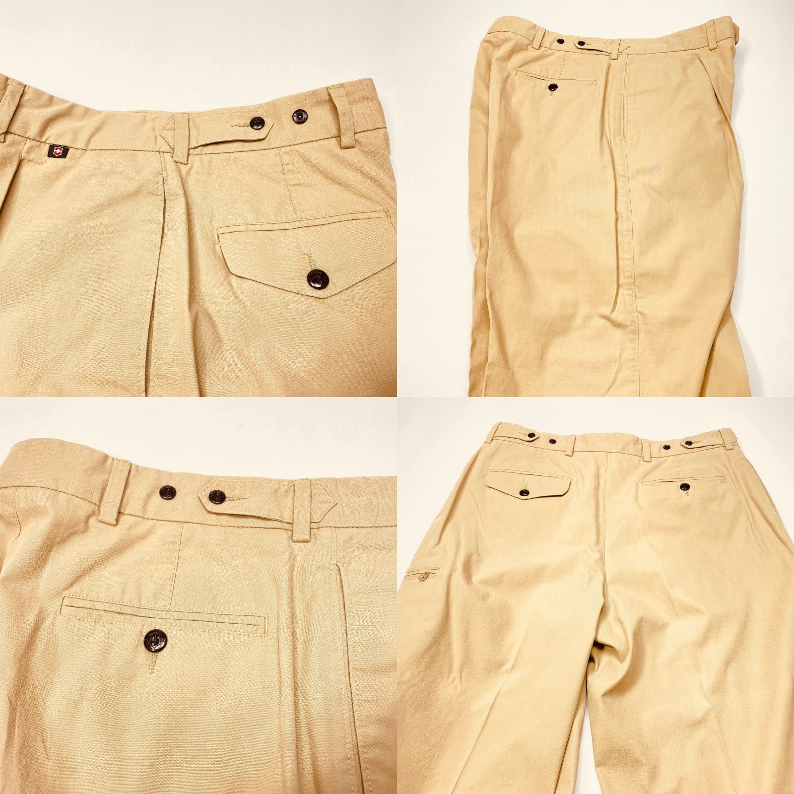 Victorinox VICTORINOX Pants Mens 34x32 Beige Poplin Khaki Pleated Adjustable Waist Outdoor Size US 34 / EU 50 - 9 Thumbnail