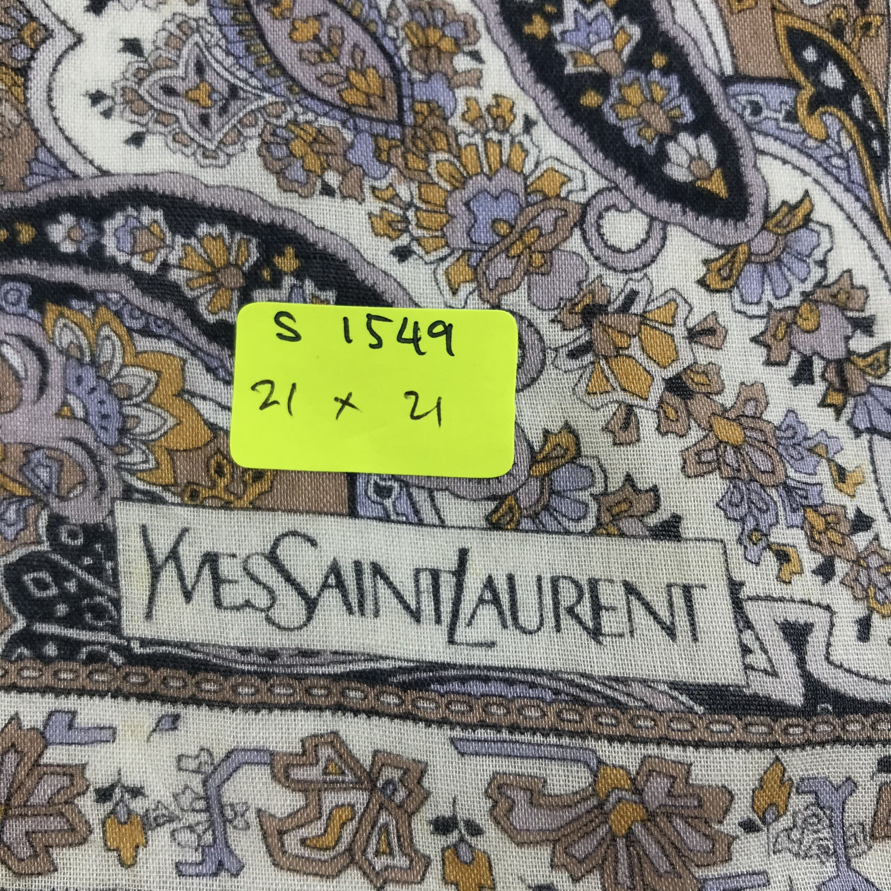 Vintage × Yves Saint Laurent Yves Saint Laurent Bandana /Handkerchief/Neckerchief -S1549 Size ONE SIZE - 5 Thumbnail