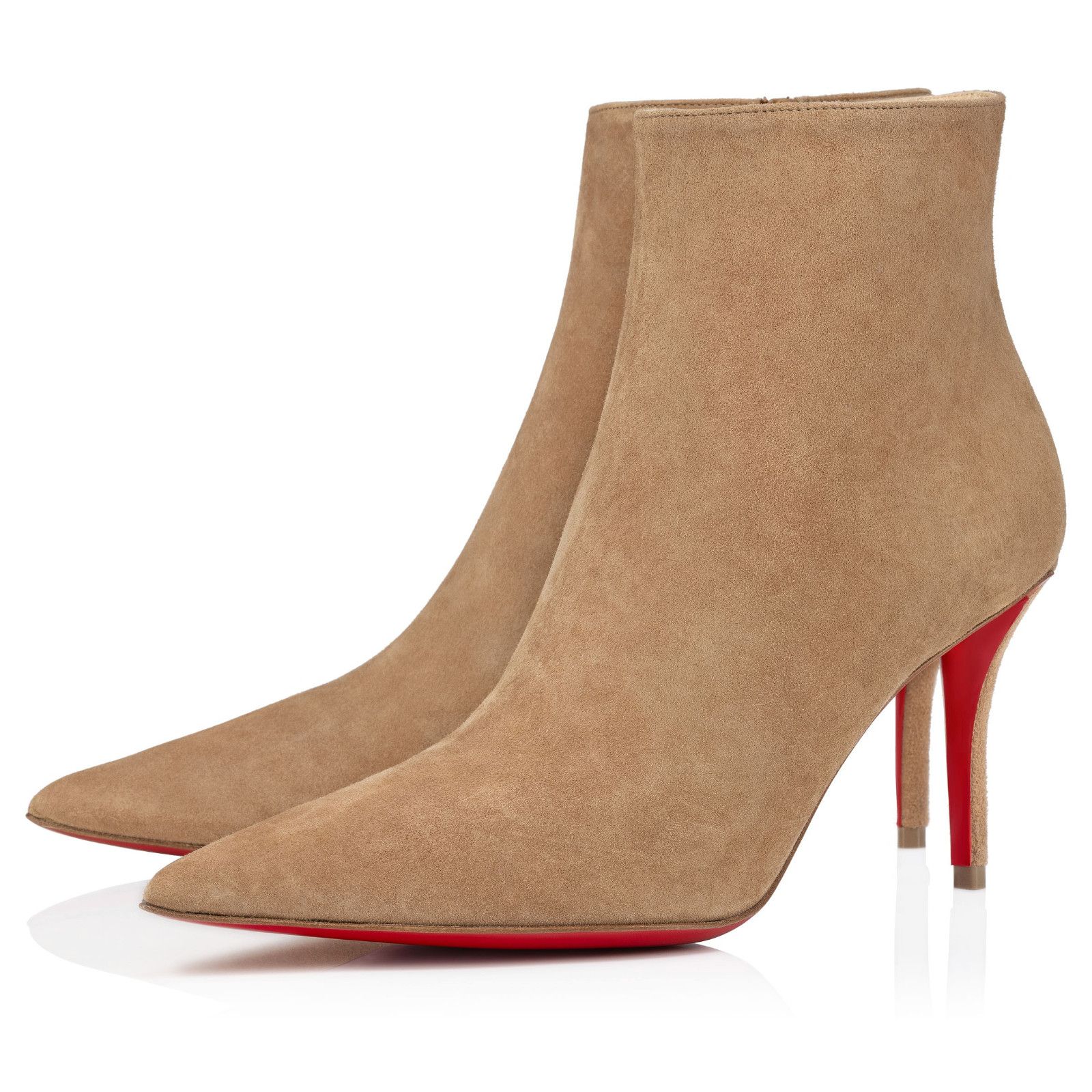 Christian Louboutin Christian Louboutin So Apostropha Booty 80 Beige Suede Size US 8.5 / IT 38.5 - 1 Thumbnail
