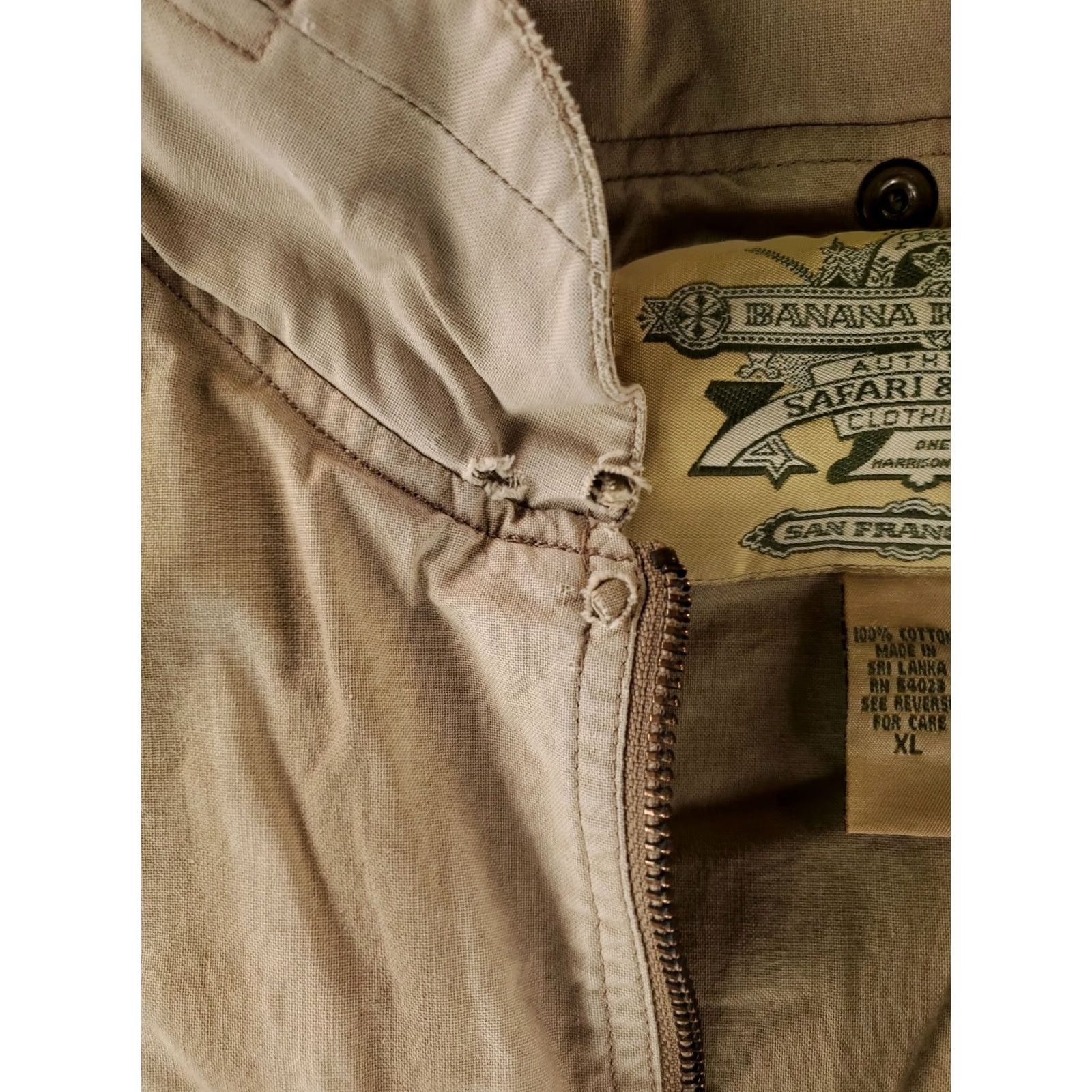Banana Republic VINTAGE Banana Republic Vest Safari Full Zip Tan Beige Mens XL 90s Safari Beige Size US XL / EU 56 / 4 - 6 Thumbnail